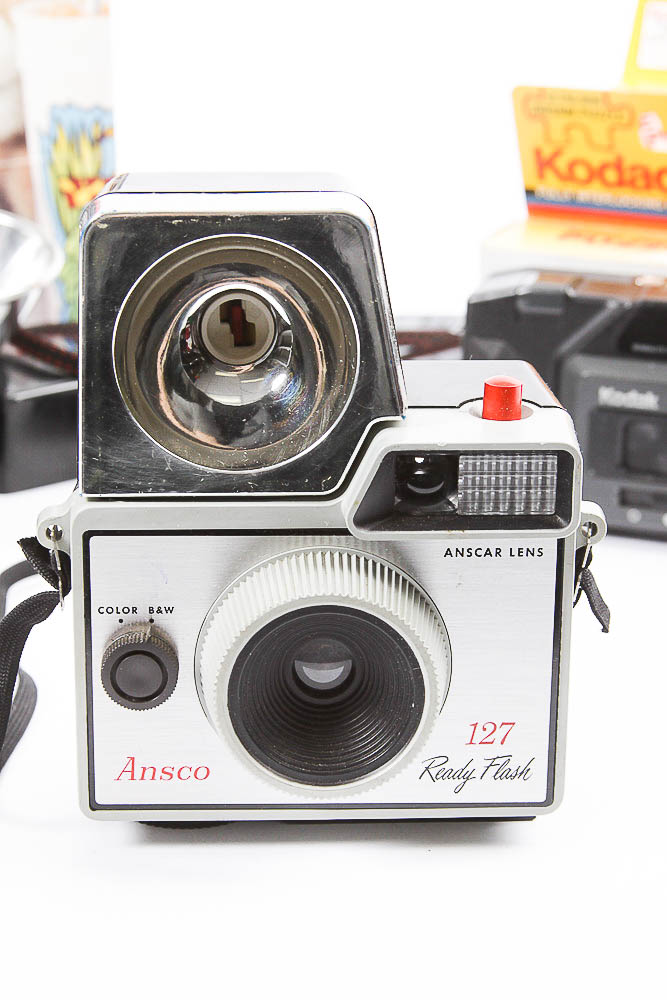 Vintage Cameras Including Pentax iQ Zoom 105-R Outfit