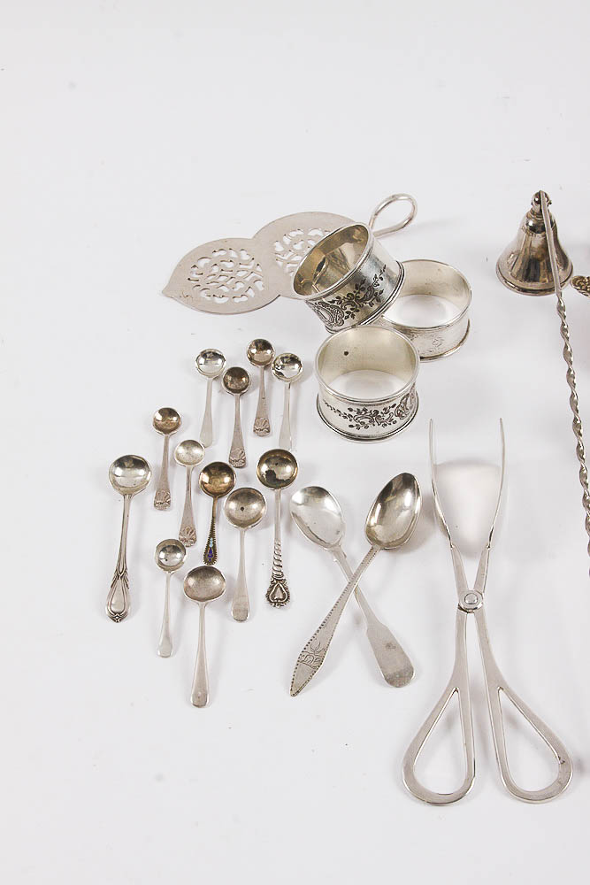 Assorted English Silver and Silver Plate Tableware