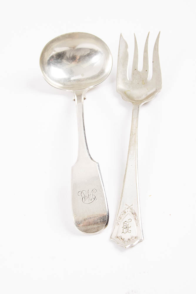 Assorted English Silver and Silver Plate Tableware