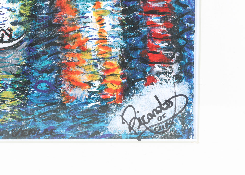 Ricardo of Charleston Limited Edition Lithograph "Rialto Bridge At Sunset"