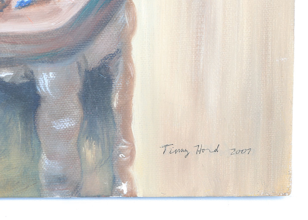 Timmy Hord Still Life Oil Painting on Canvas "Sunny Day At Home"