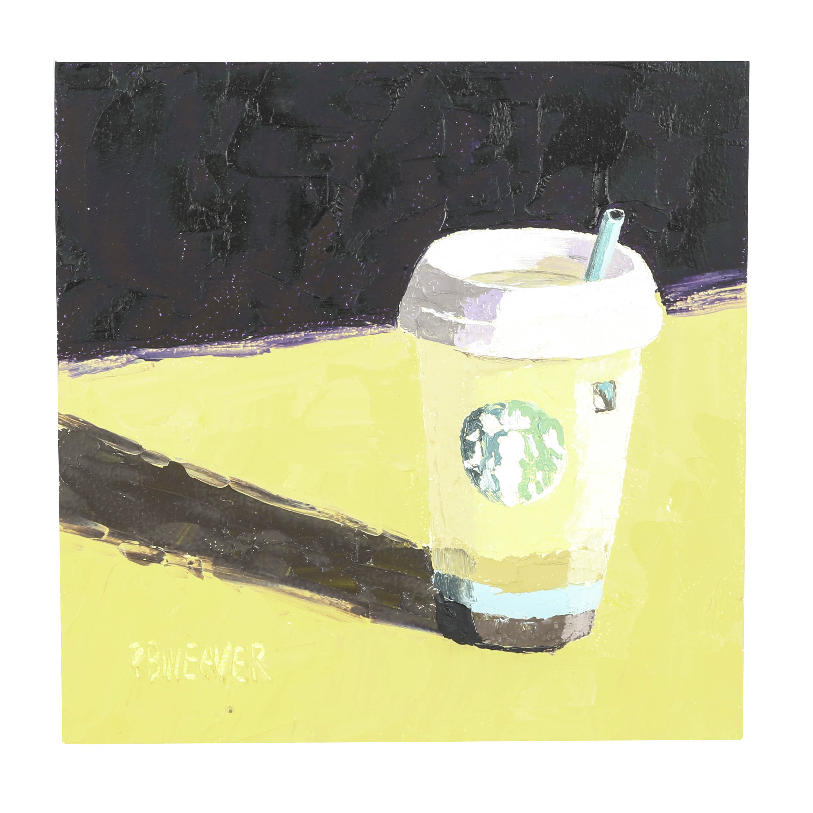 Prudy Weaver Oil Painting on Board "Another Cup"