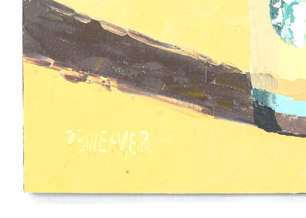 Prudy Weaver Oil Painting on Board "Another Cup"