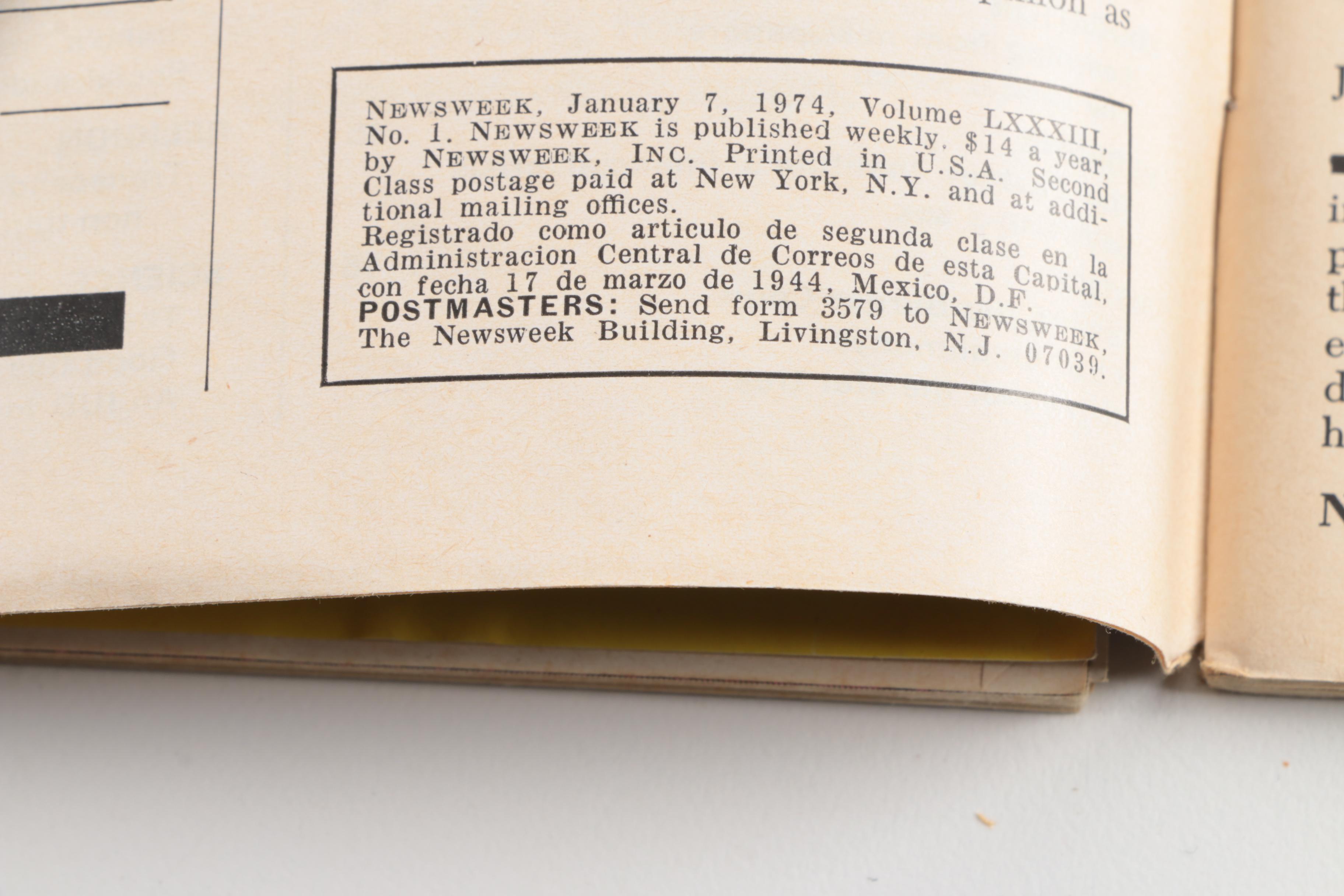 1970s News Magazines Featuring "Time" and "Newsweek"