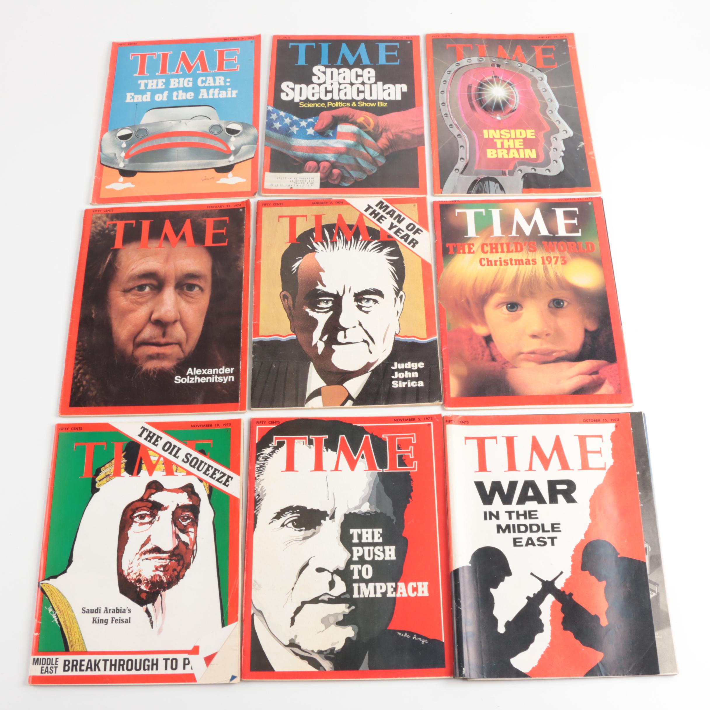 1970s News Magazines Featuring "Time" and "Newsweek"