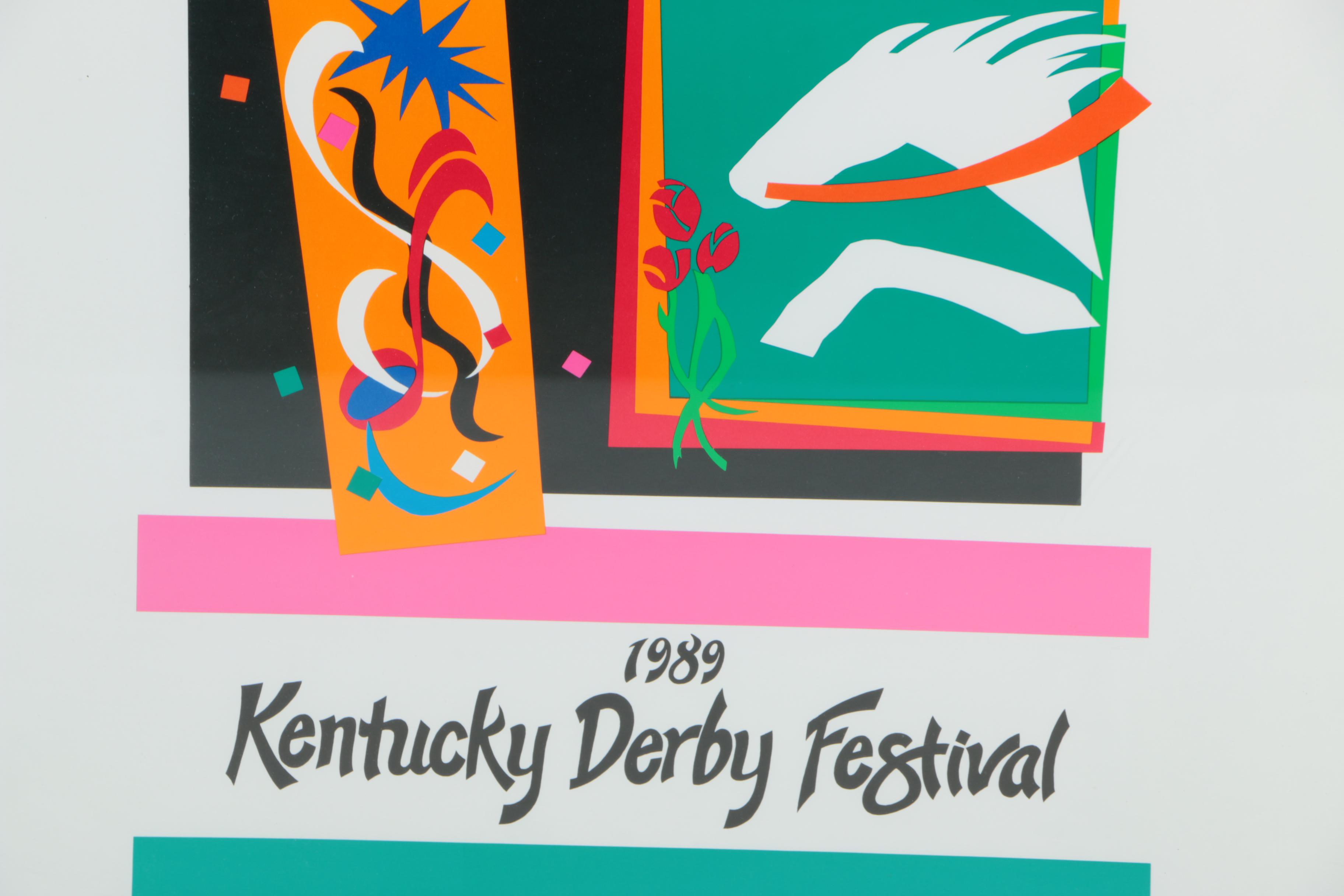 Vintage Kentucky Derby Festival Posters on Paper