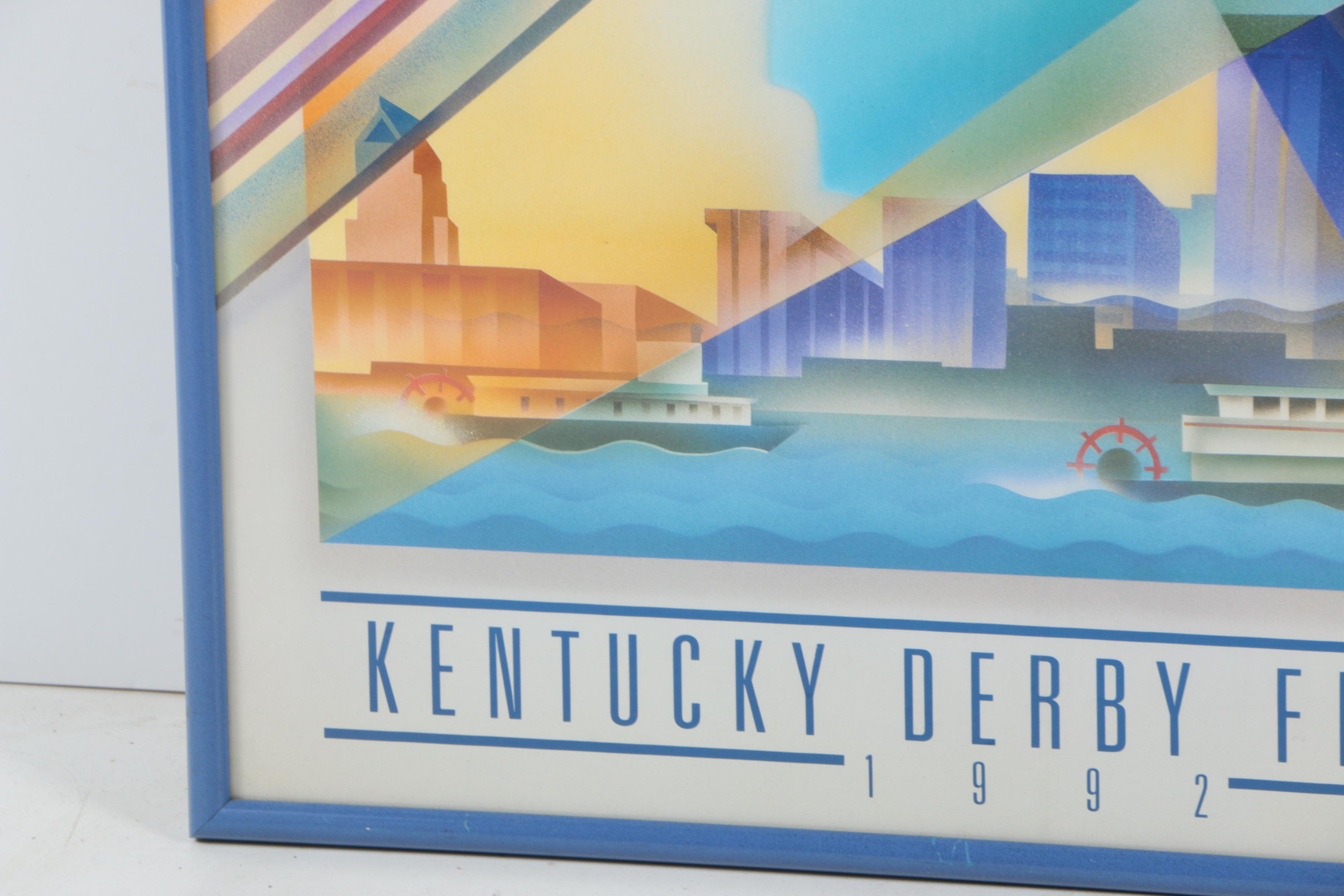 Vintage Kentucky Derby Festival Posters on Paper