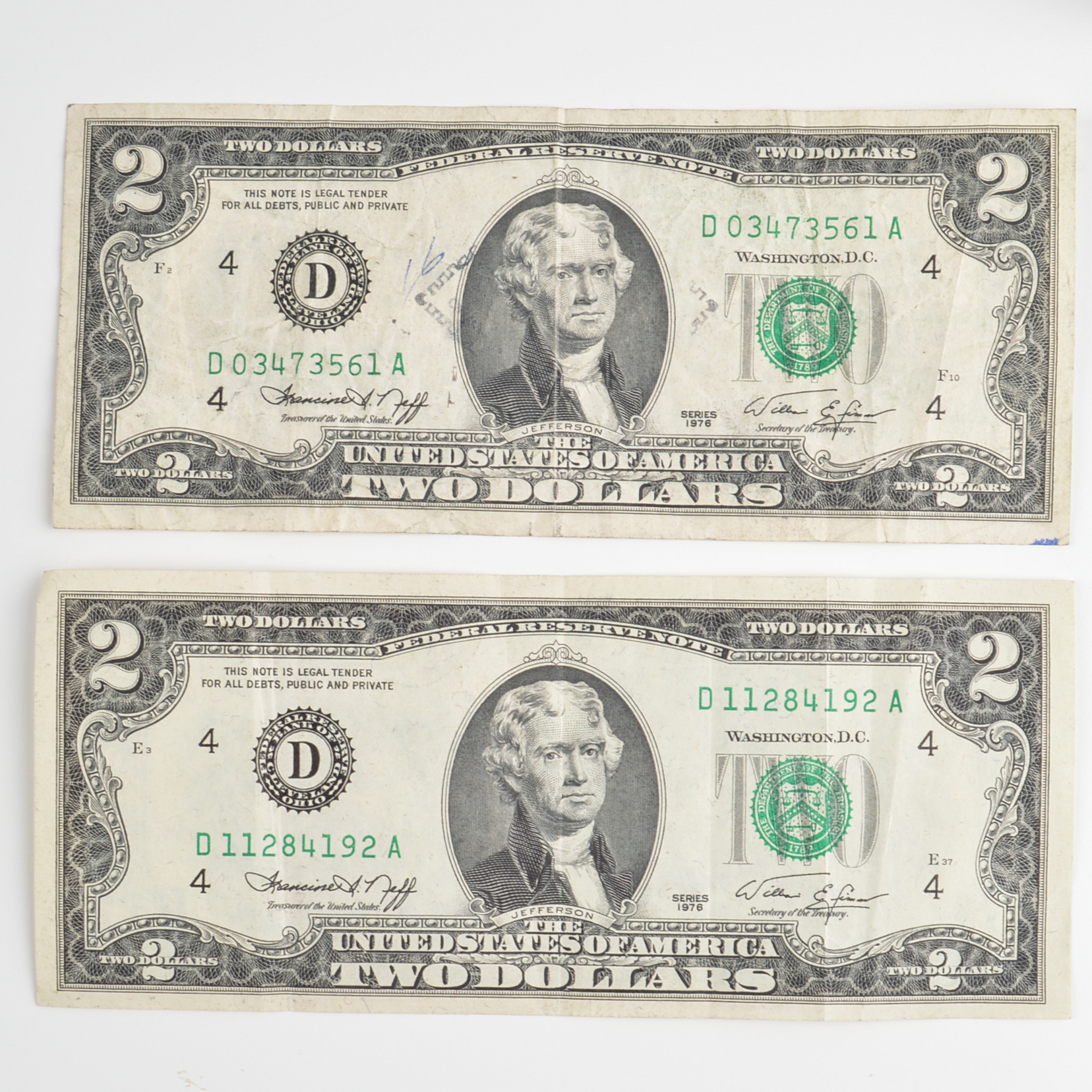 United States Coins and Currency Circa 1970s