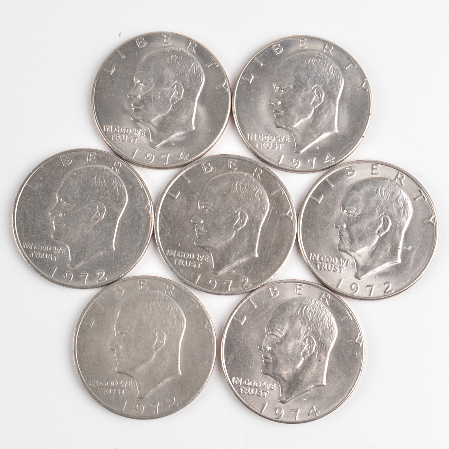 United States Coins and Currency Circa 1970s