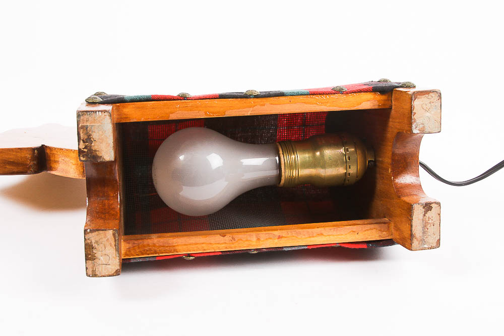 Handmade Wooden Scottie Dog Lamp