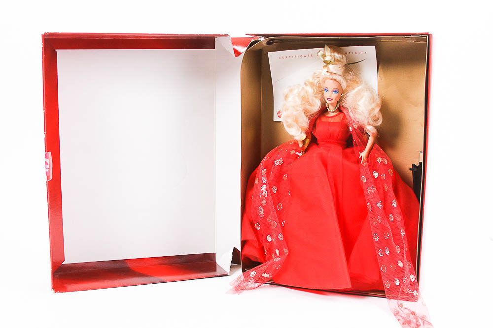 Assortment of Barbies including "Evening Flame"