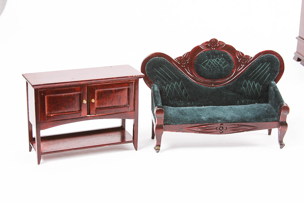 Large Grouping of Dollhouse Furniture