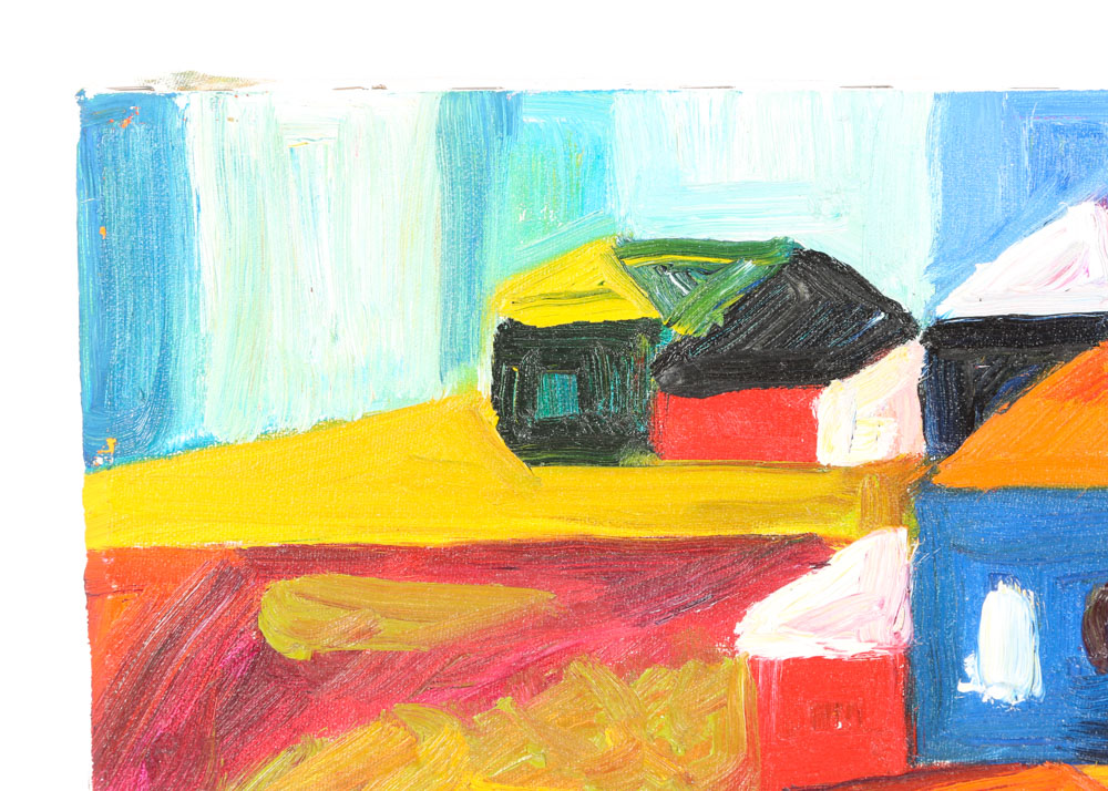 Mike Gibbons Oil Painting on Canvas "Barns"