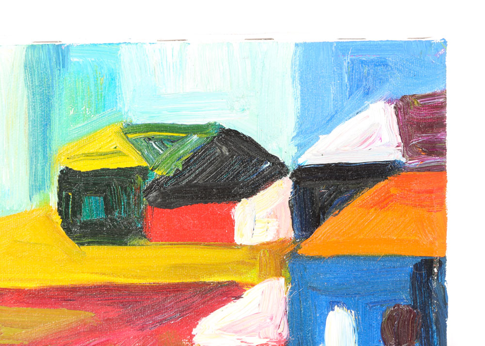 Mike Gibbons Oil Painting on Canvas "Barns"