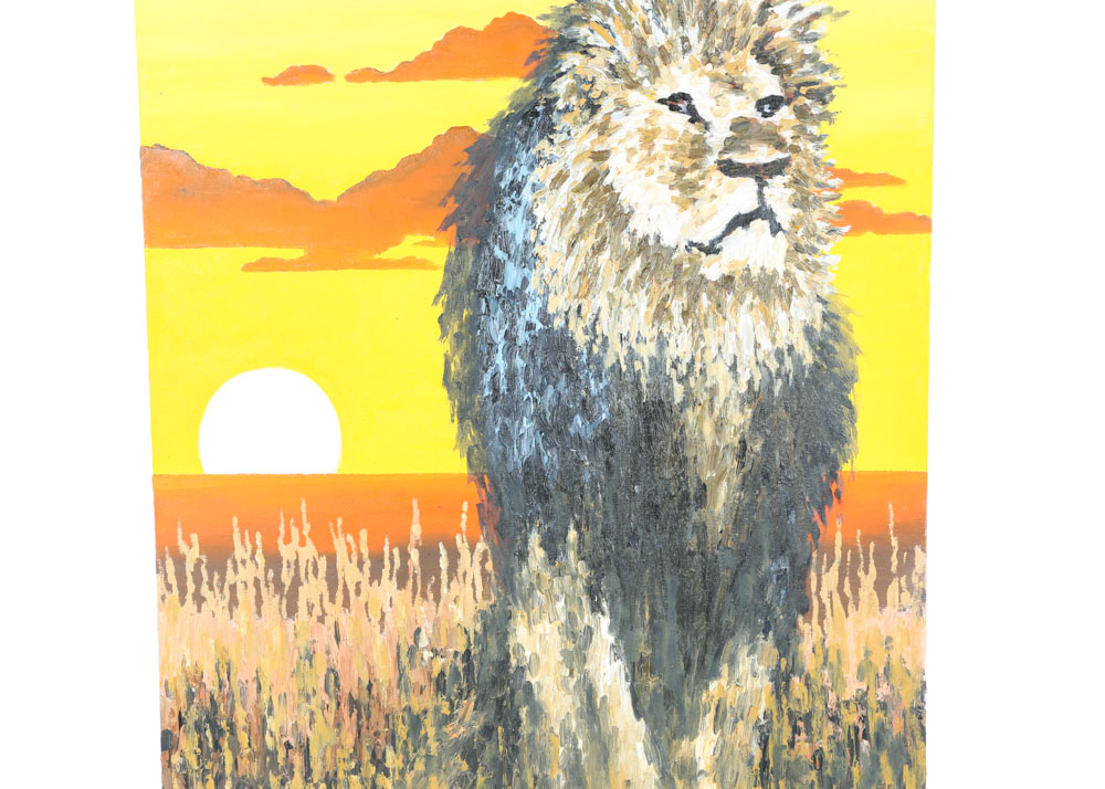 Jerry McQuay Acrylic Painting on Board "Cecil"