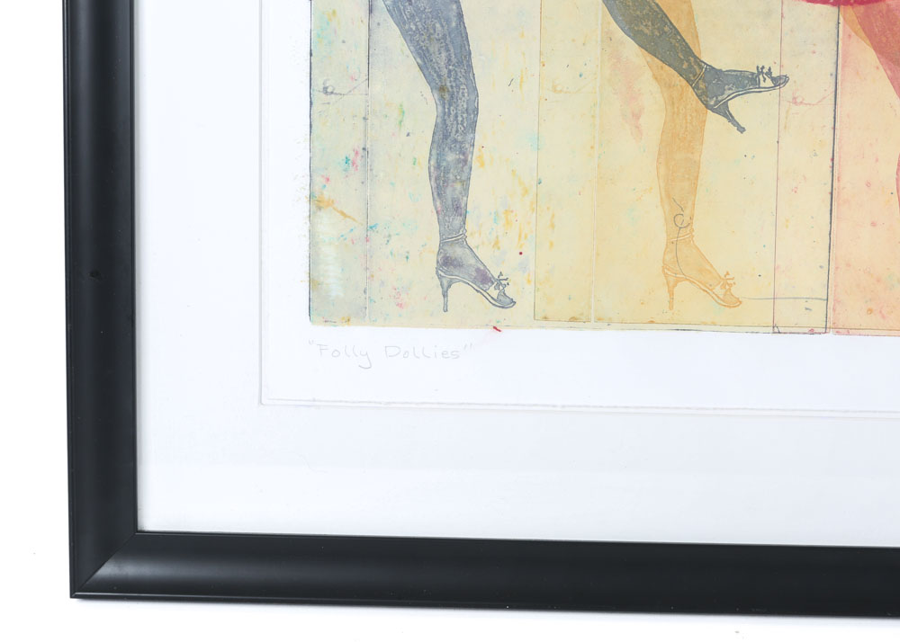 Janet Talmage Limited Edition Etching "Folly Dollies"