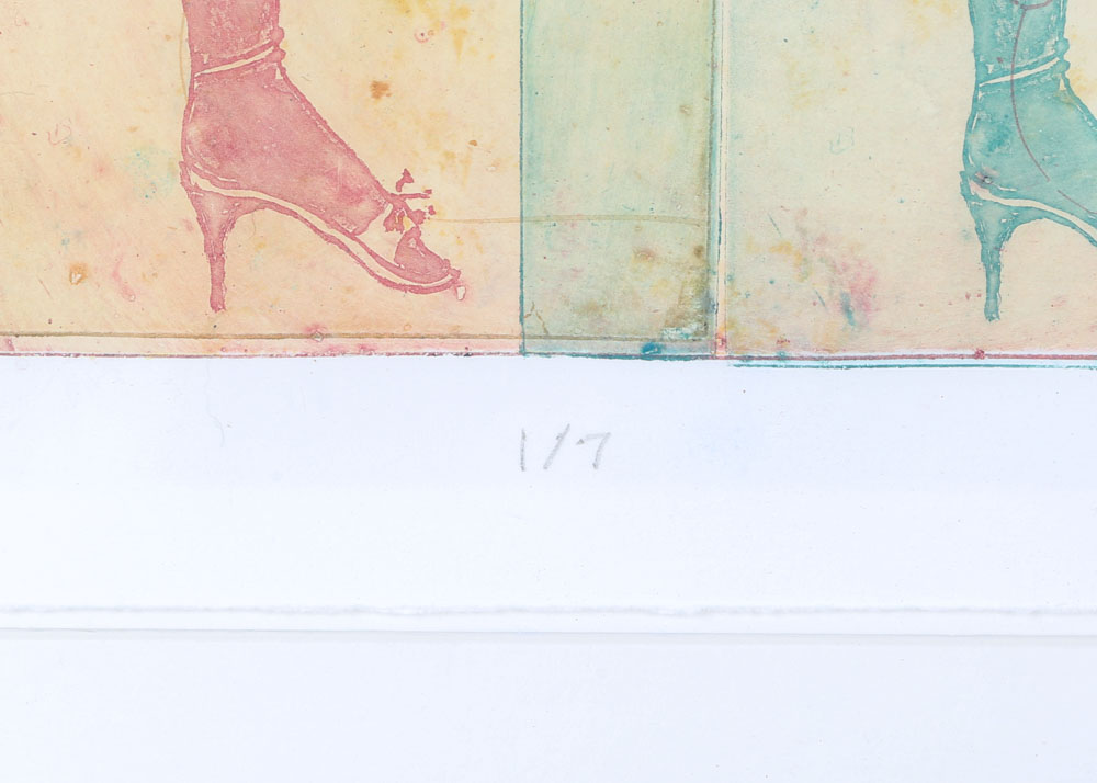 Janet Talmage Limited Edition Etching "Folly Dollies"