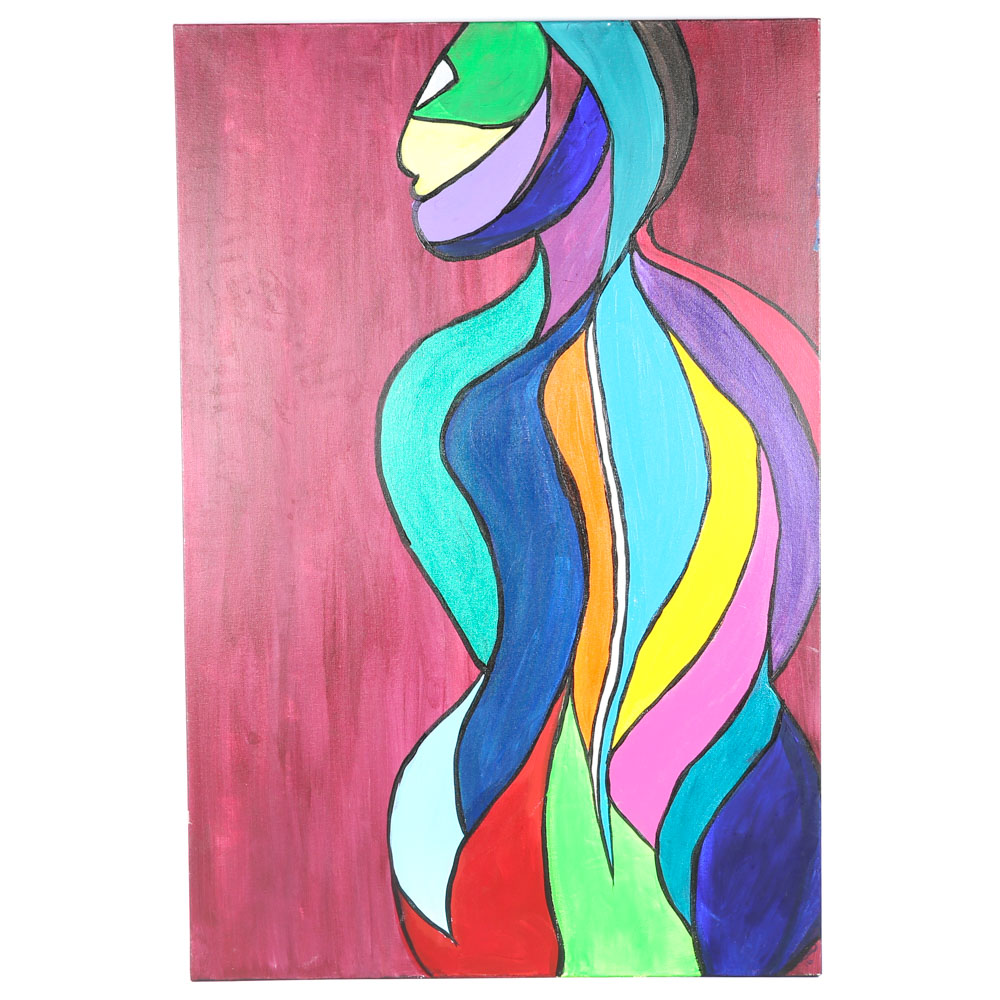 Kristen Winger Acrylic Painting on Canvas "See Him"