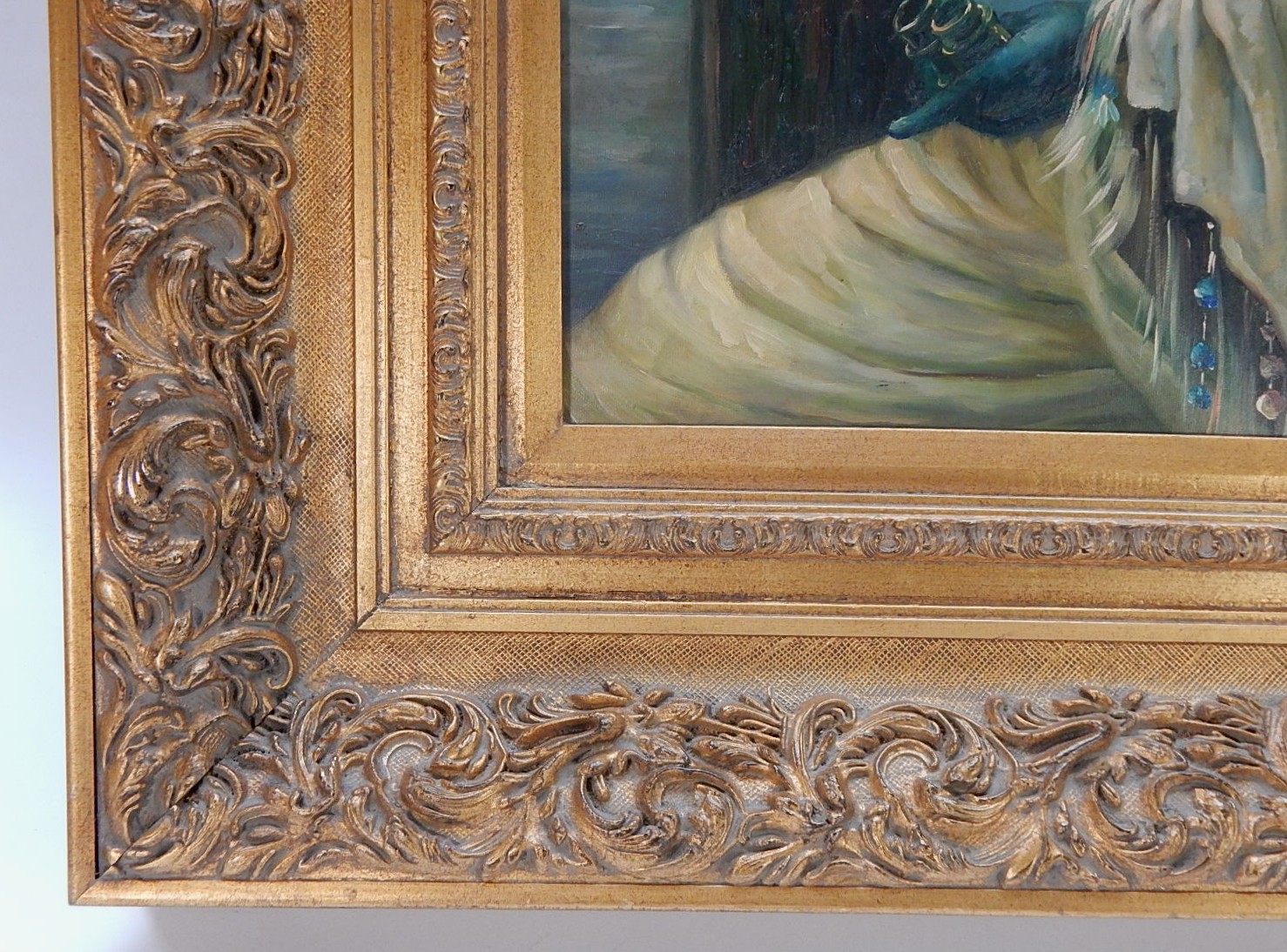 Original Oil Painting "Shore Side Terrace"