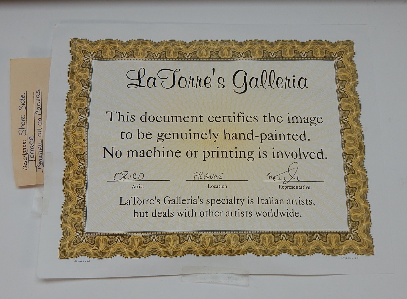 Original Oil Painting "Shore Side Terrace"