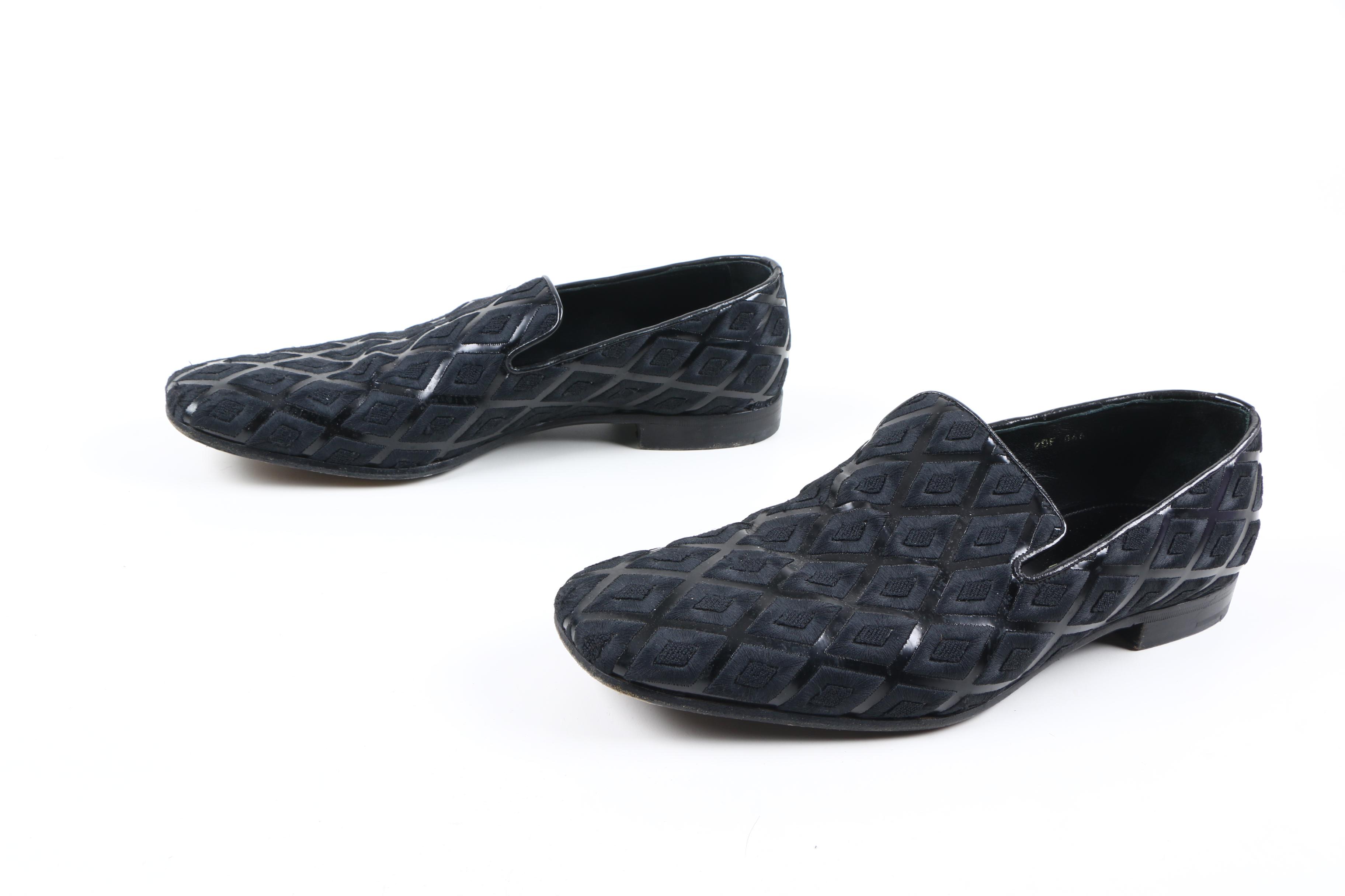 Men's Prada Embroidered Prince Albert Slippers