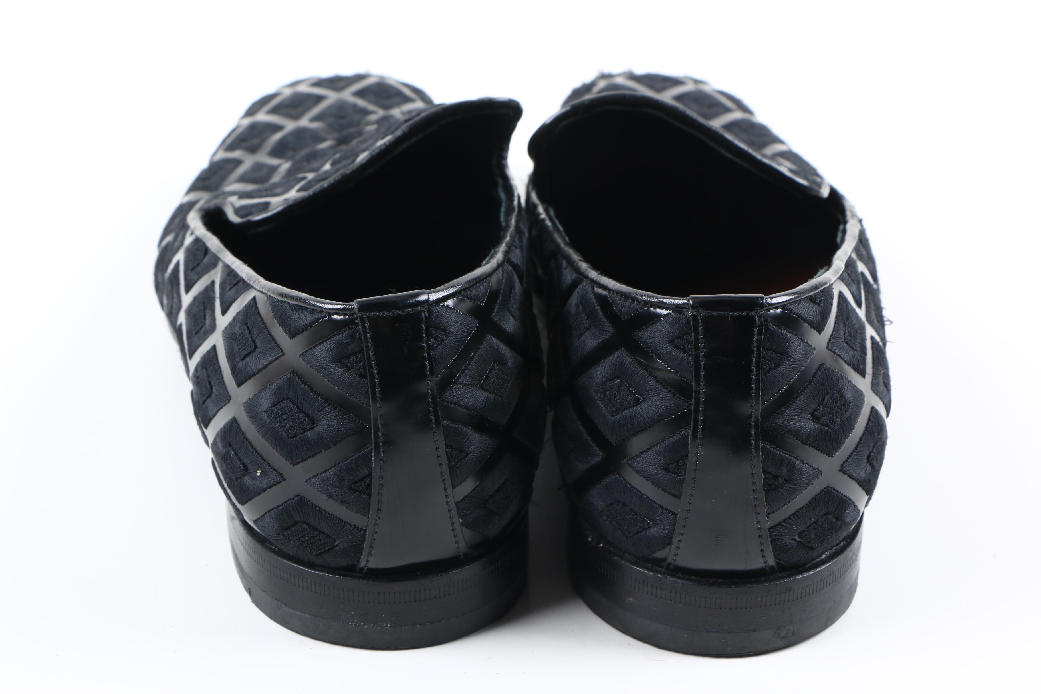 Men's Prada Embroidered Prince Albert Slippers