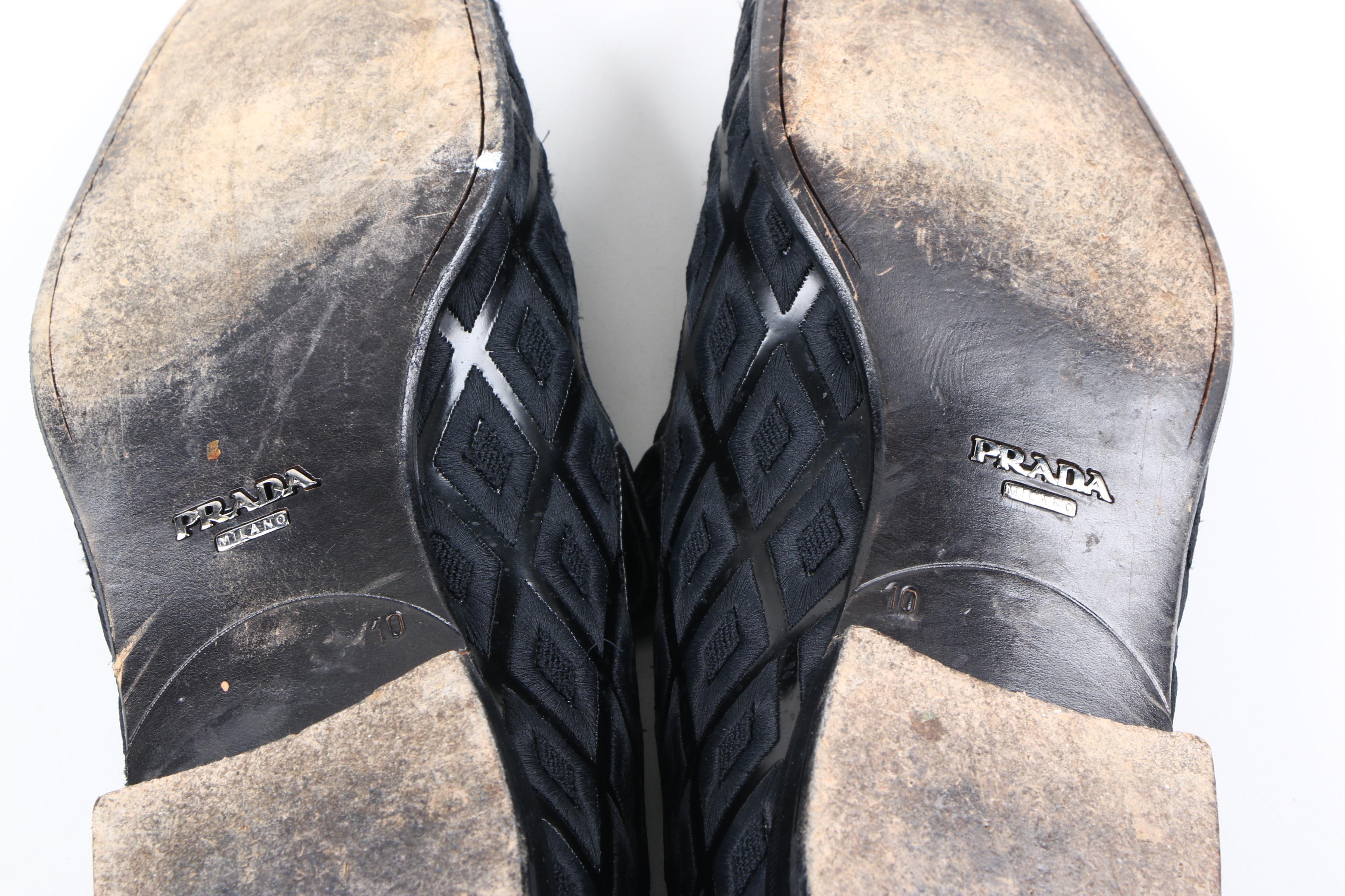 Men's Prada Embroidered Prince Albert Slippers