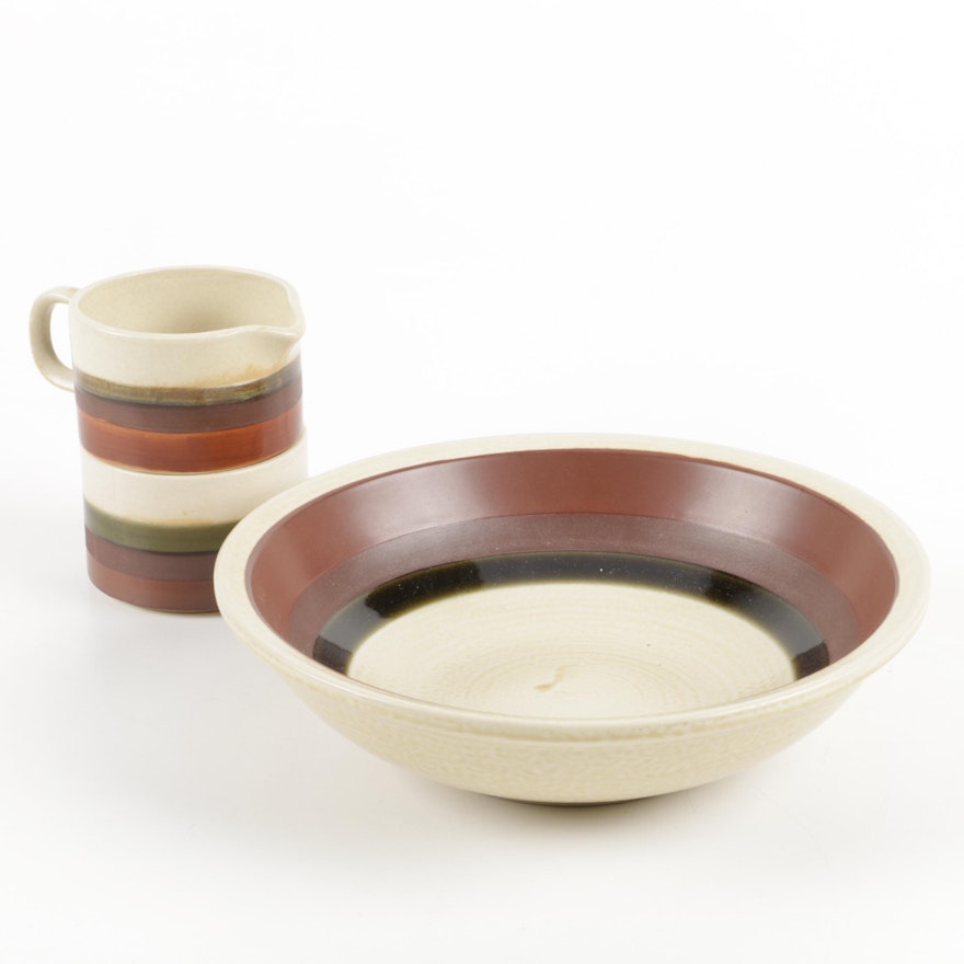 Vintage Japanese Stoneware Serving Pieces