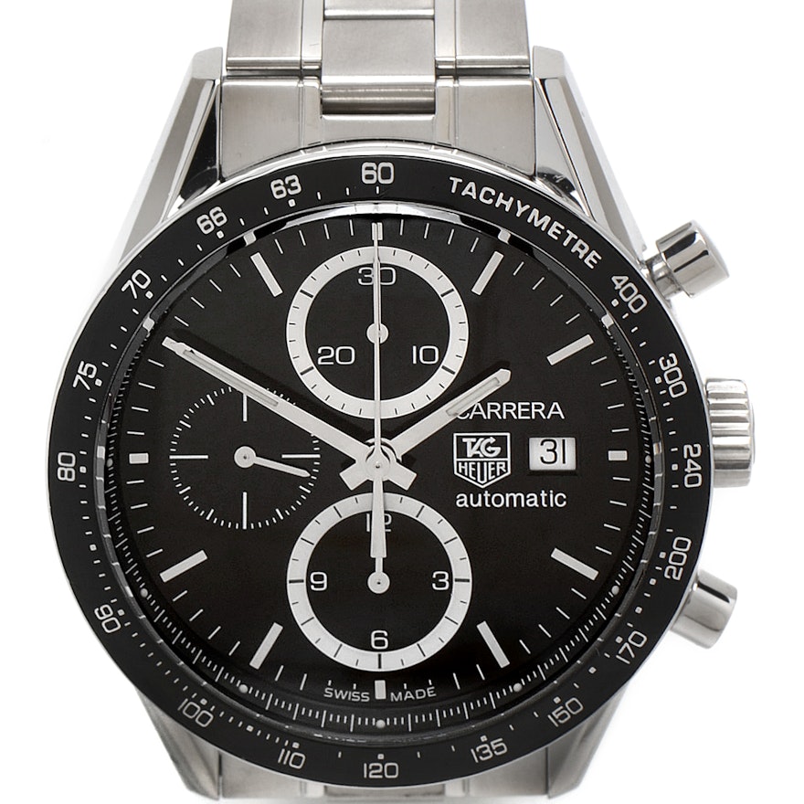 TAG Heuer Carrera Automatic Chronograph 43mm Stainless Steel Wristwatch