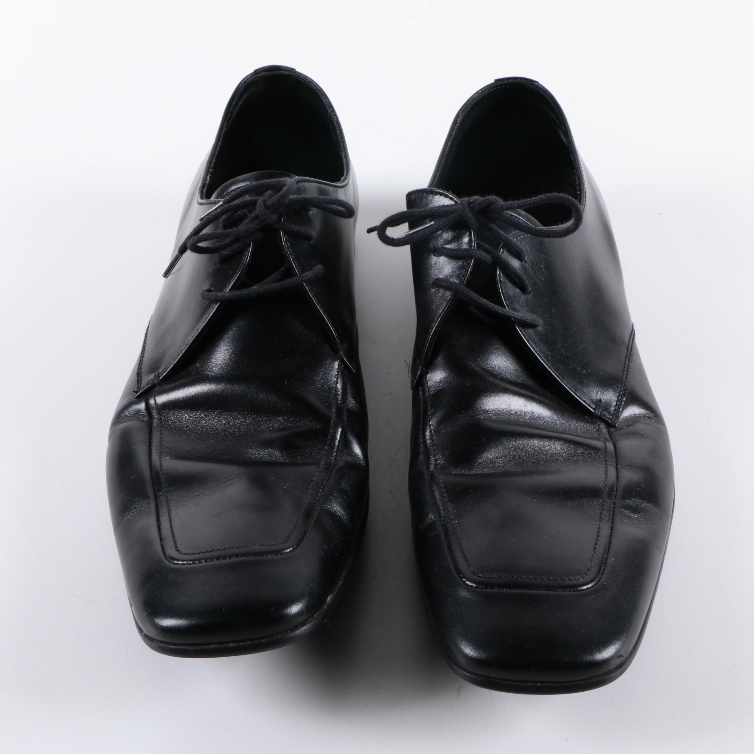 Men's Prada Black Leather Shoes