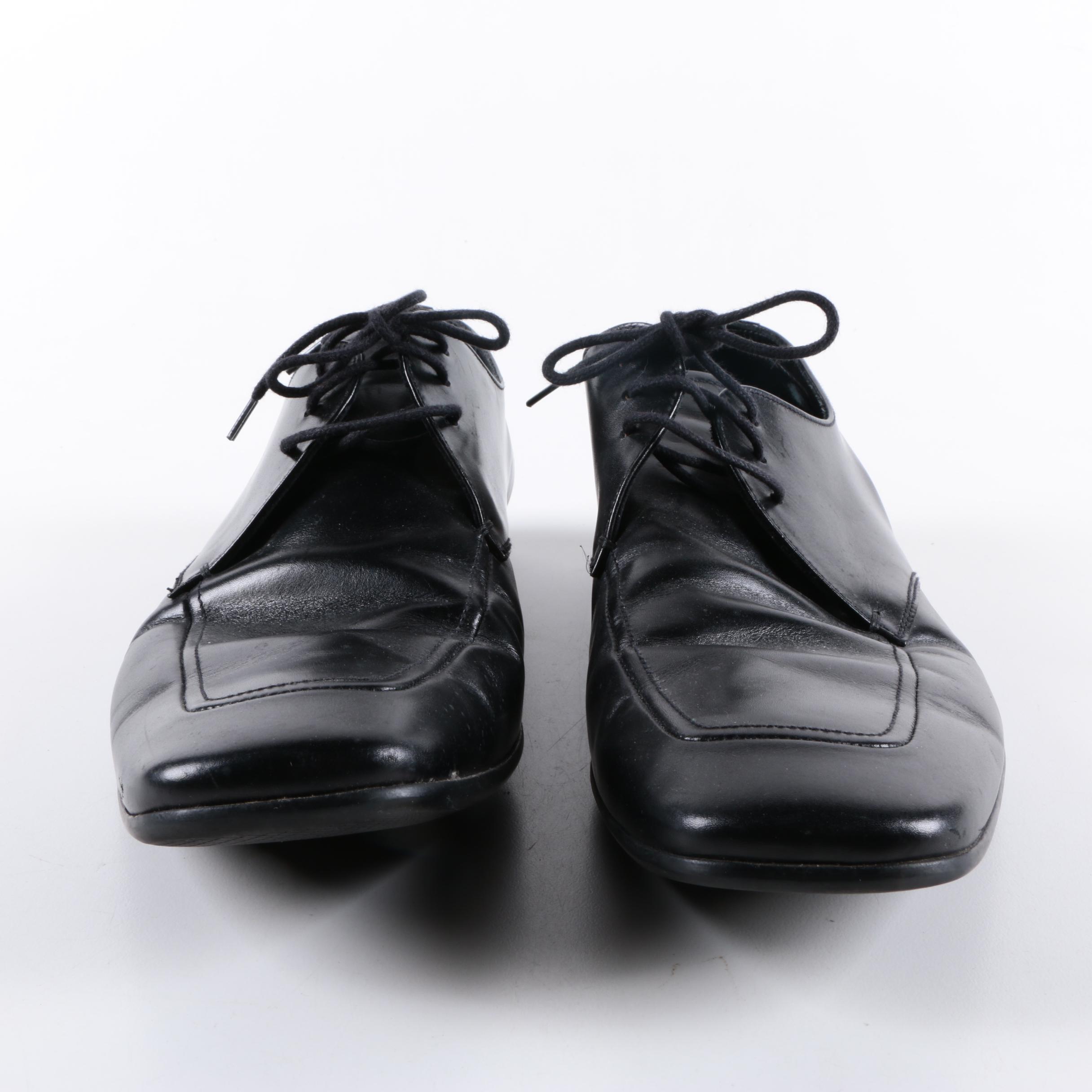 Men's Prada Black Leather Shoes