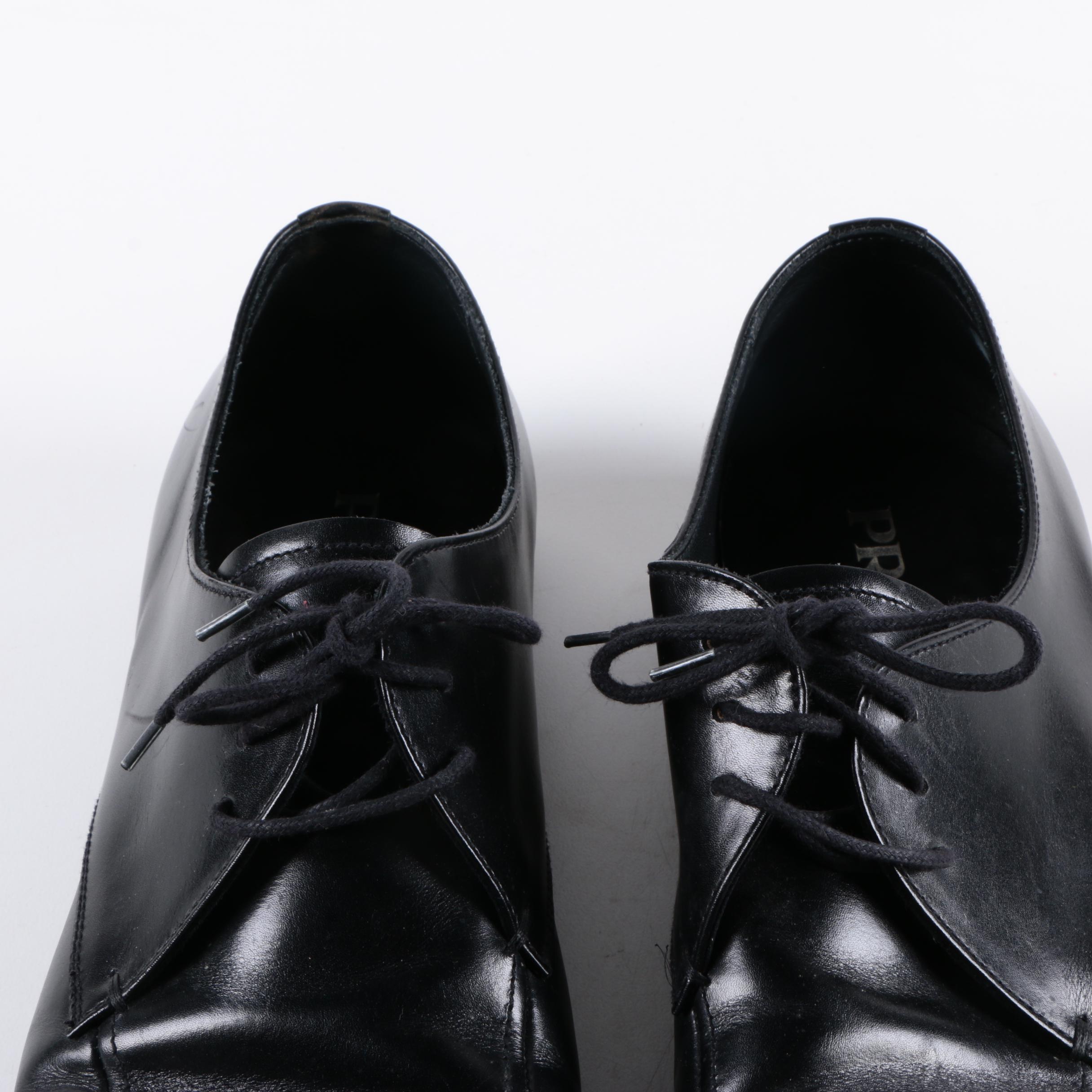 Men's Prada Black Leather Shoes