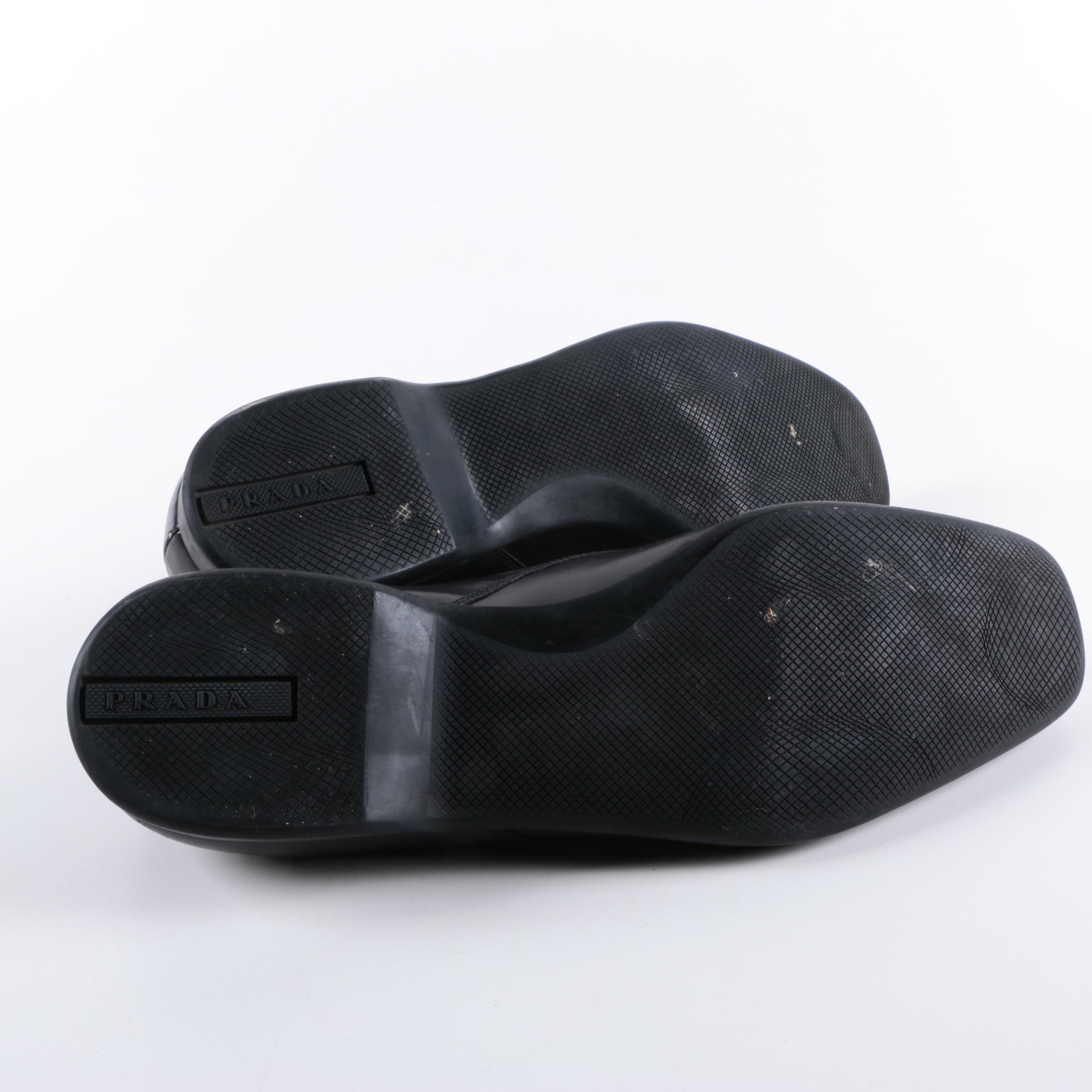 Men's Prada Black Leather Shoes