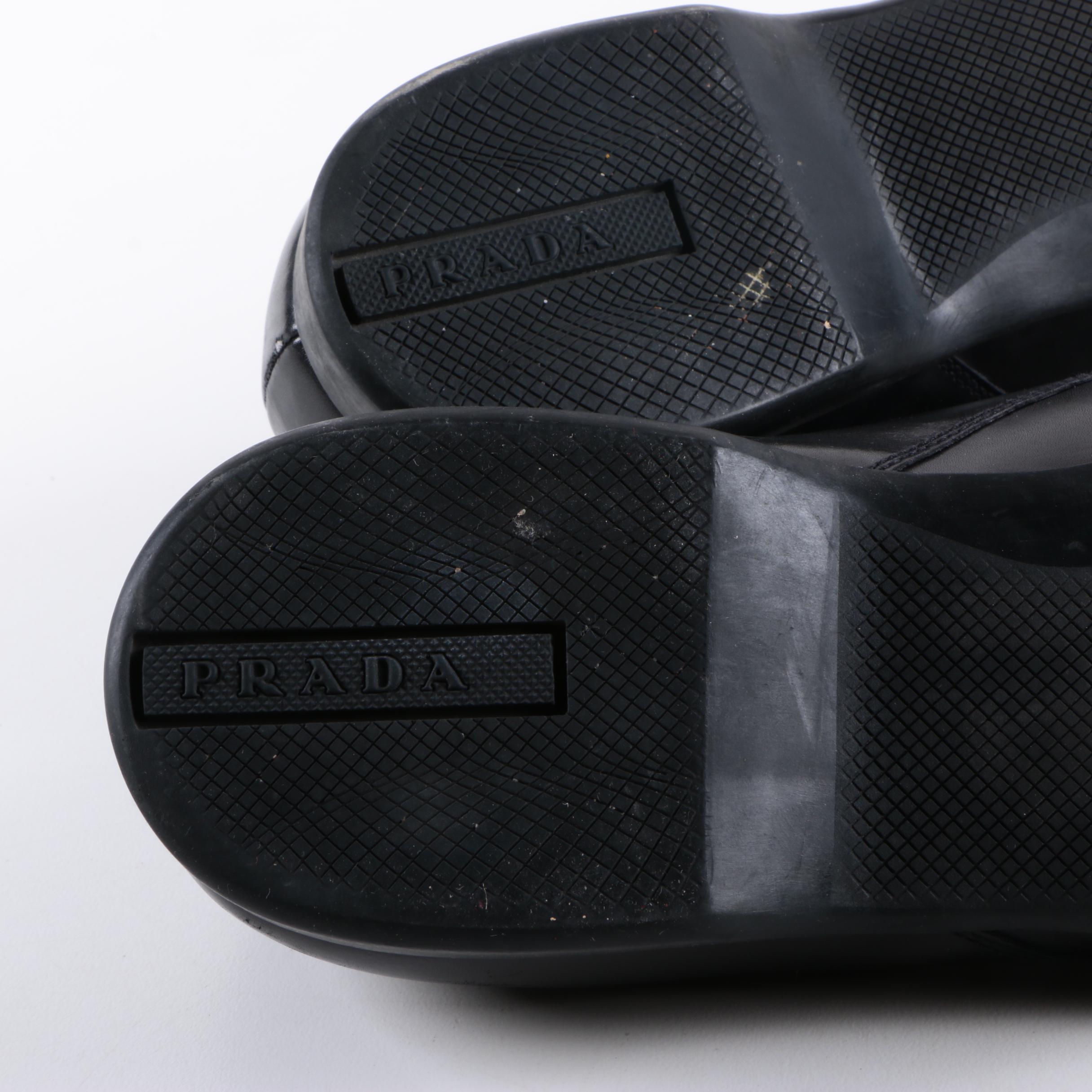 Men's Prada Black Leather Shoes