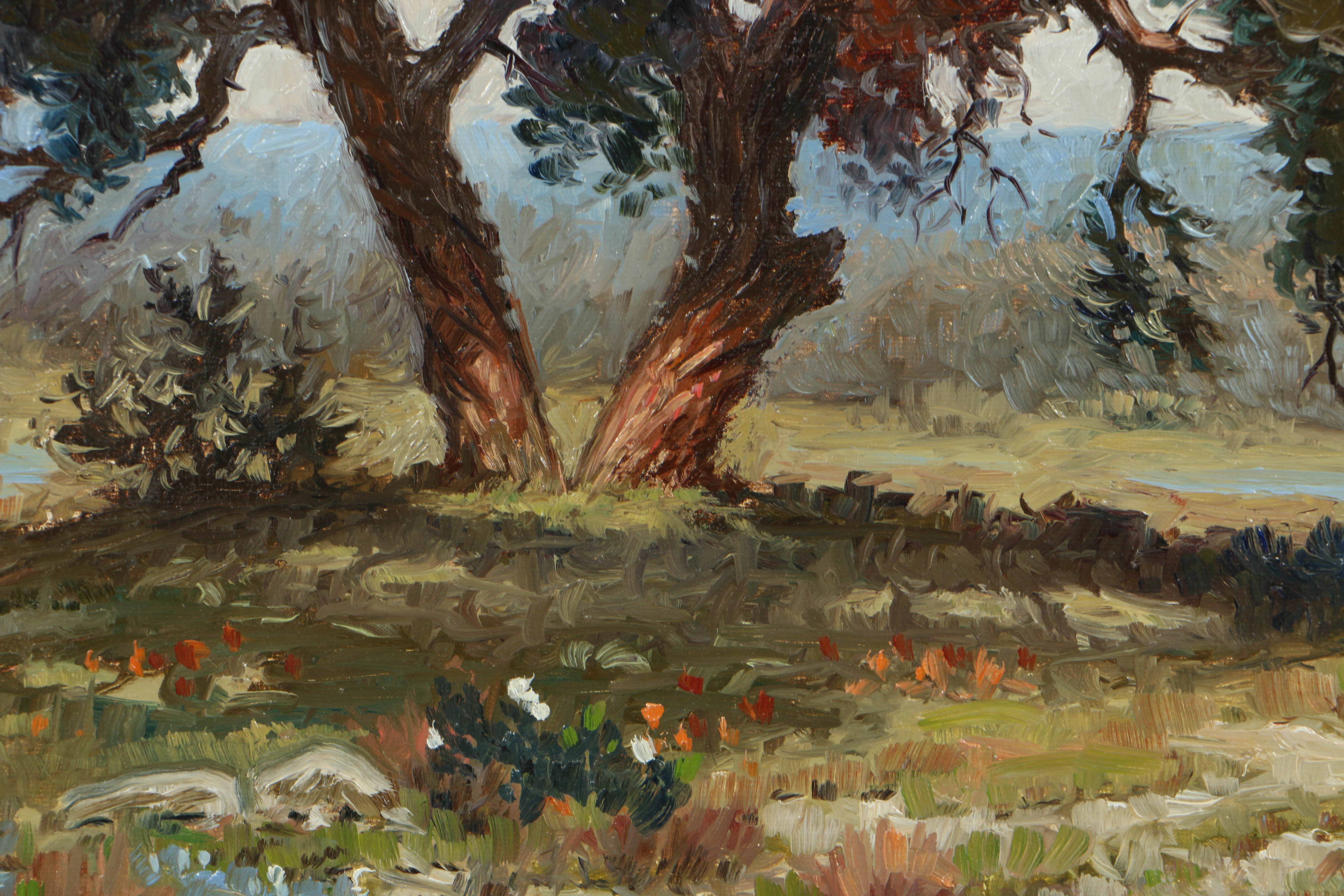 Mel Bradshaw 1987 Oil Painting on Canvas "Texas Bluebonnets"