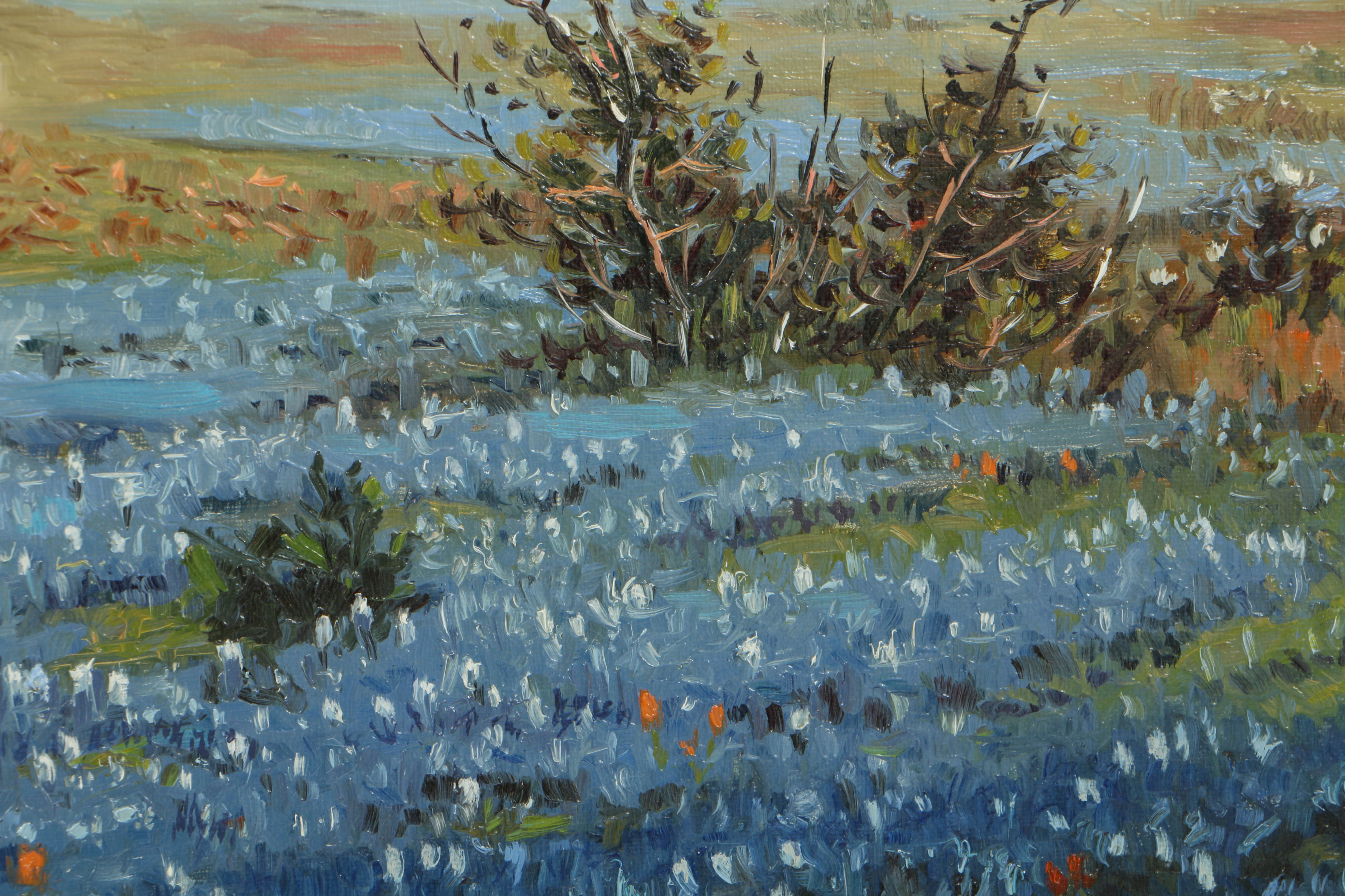 Mel Bradshaw 1987 Oil Painting on Canvas "Texas Bluebonnets"