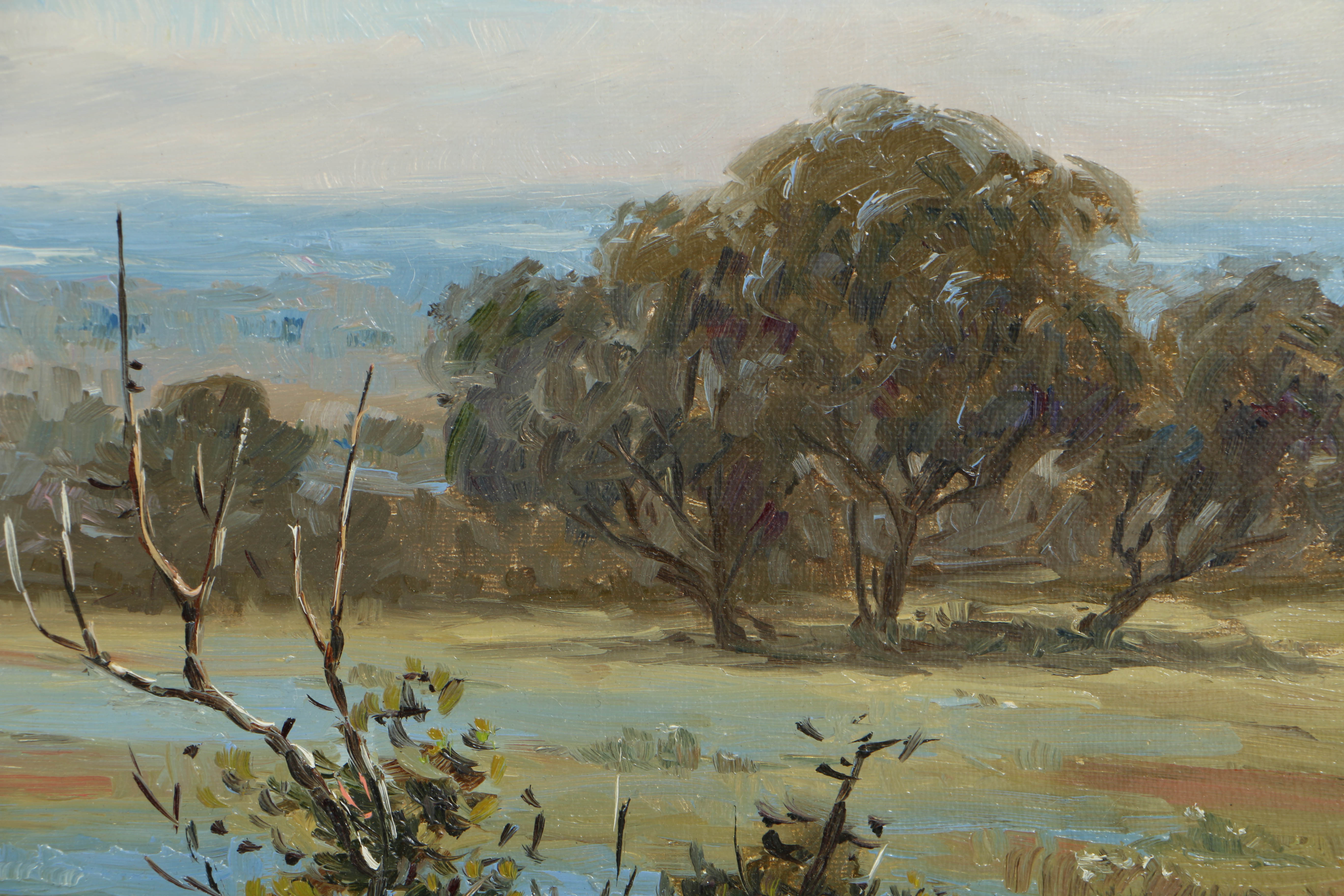 Mel Bradshaw 1987 Oil Painting on Canvas "Texas Bluebonnets"