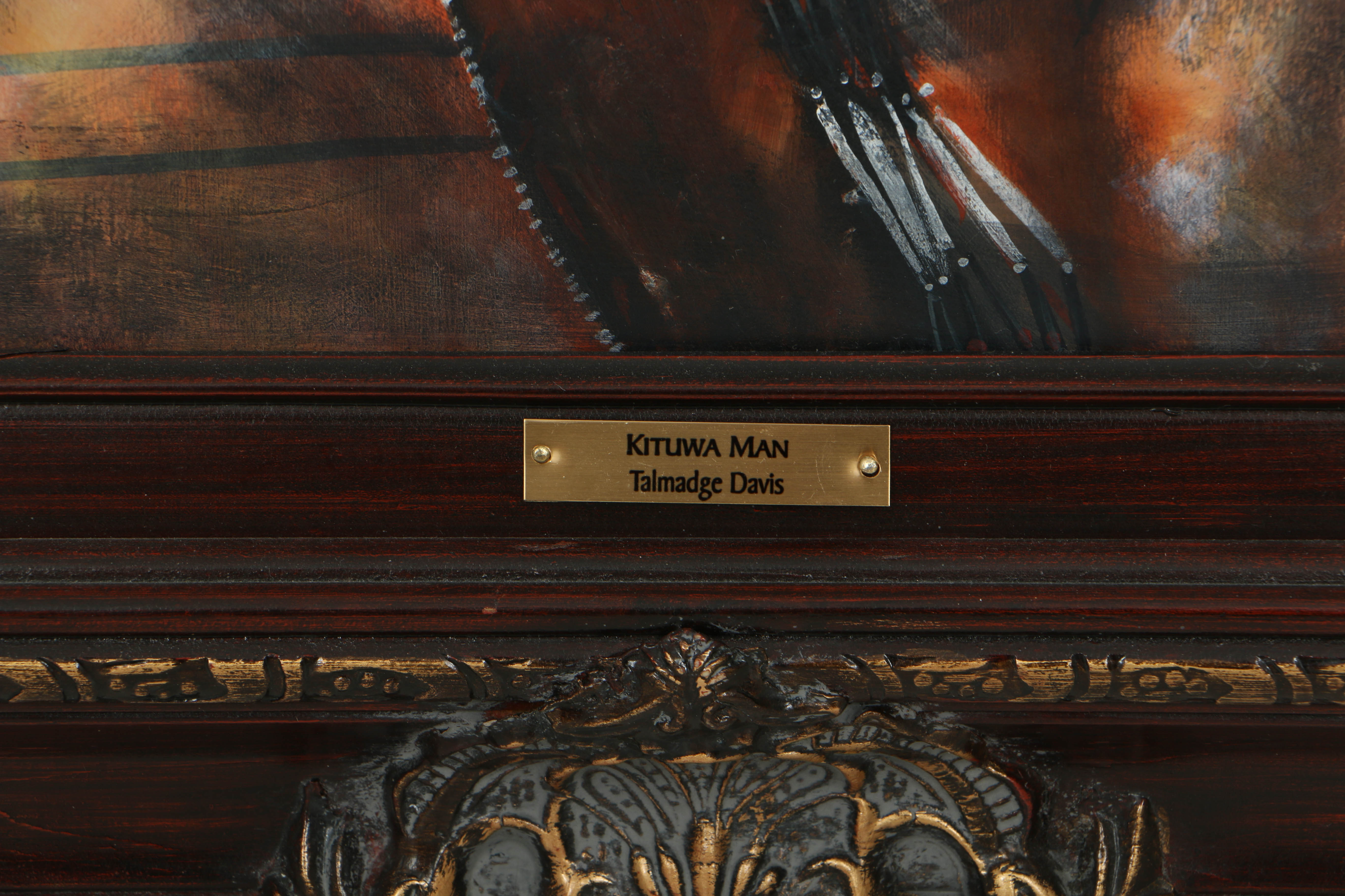 Talmadge Davis Oil Portrait on Board "Kituwa Man"