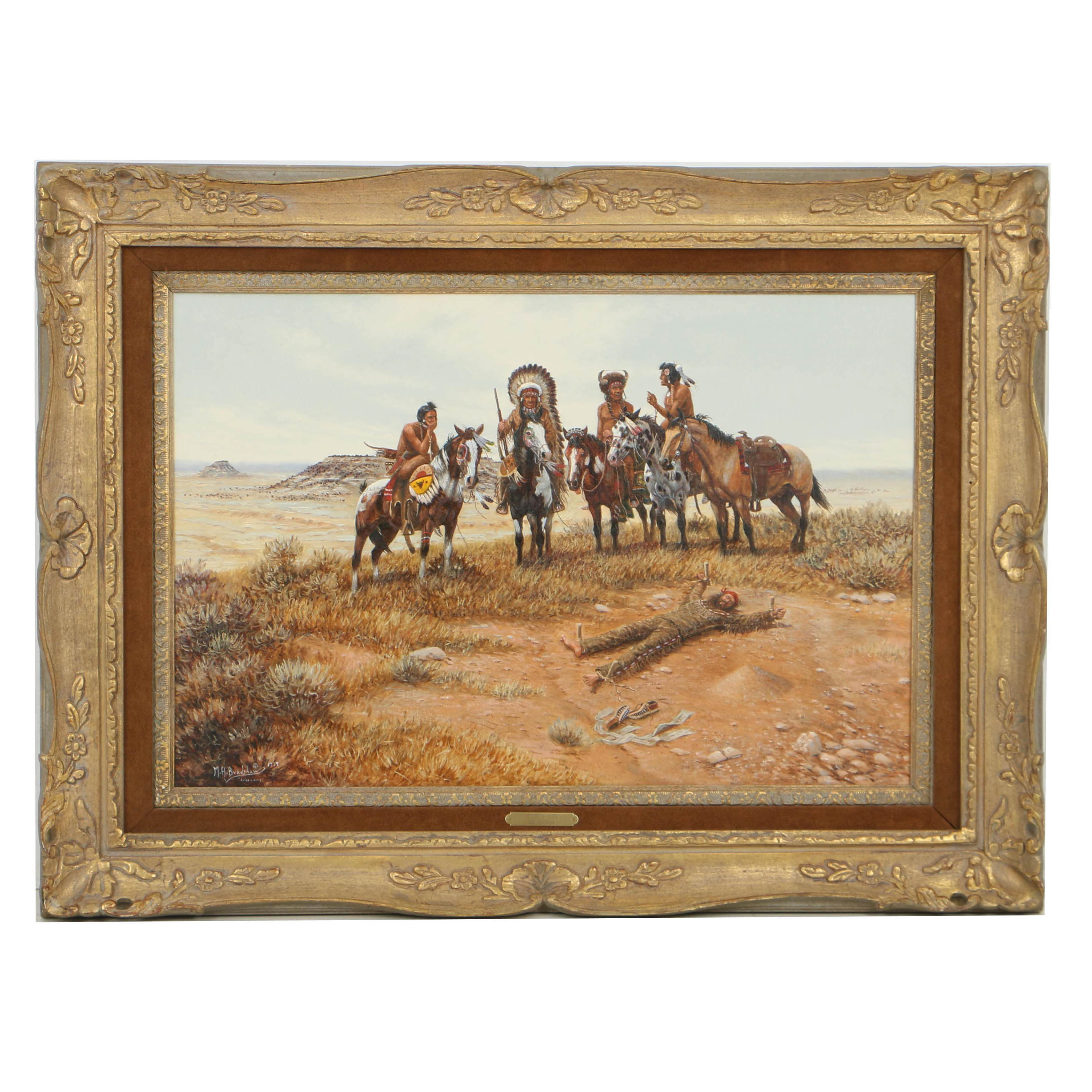 Mel Bradshaw Oil Painting on Canvas "Judge & Jury"