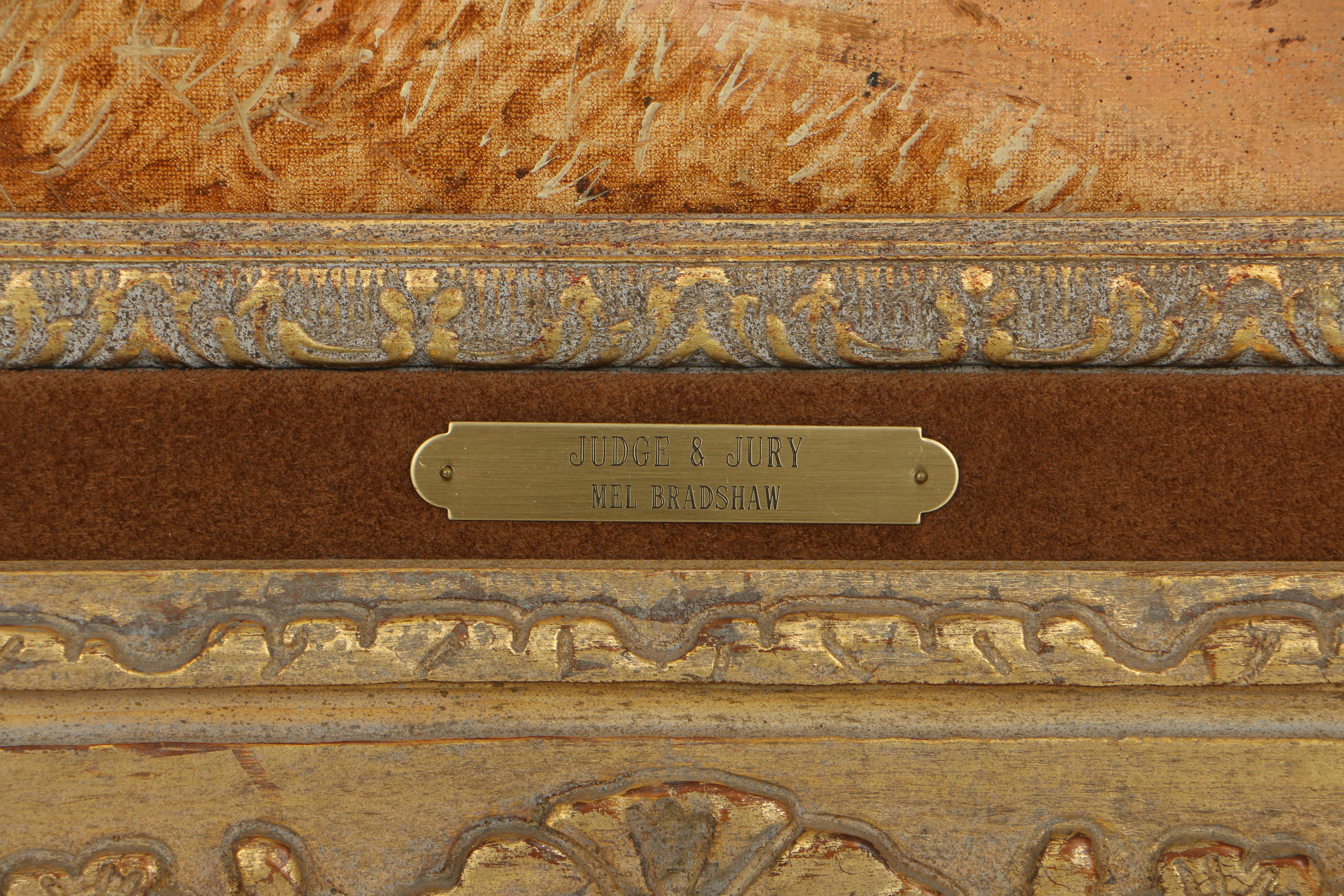 Mel Bradshaw Oil Painting on Canvas "Judge & Jury"