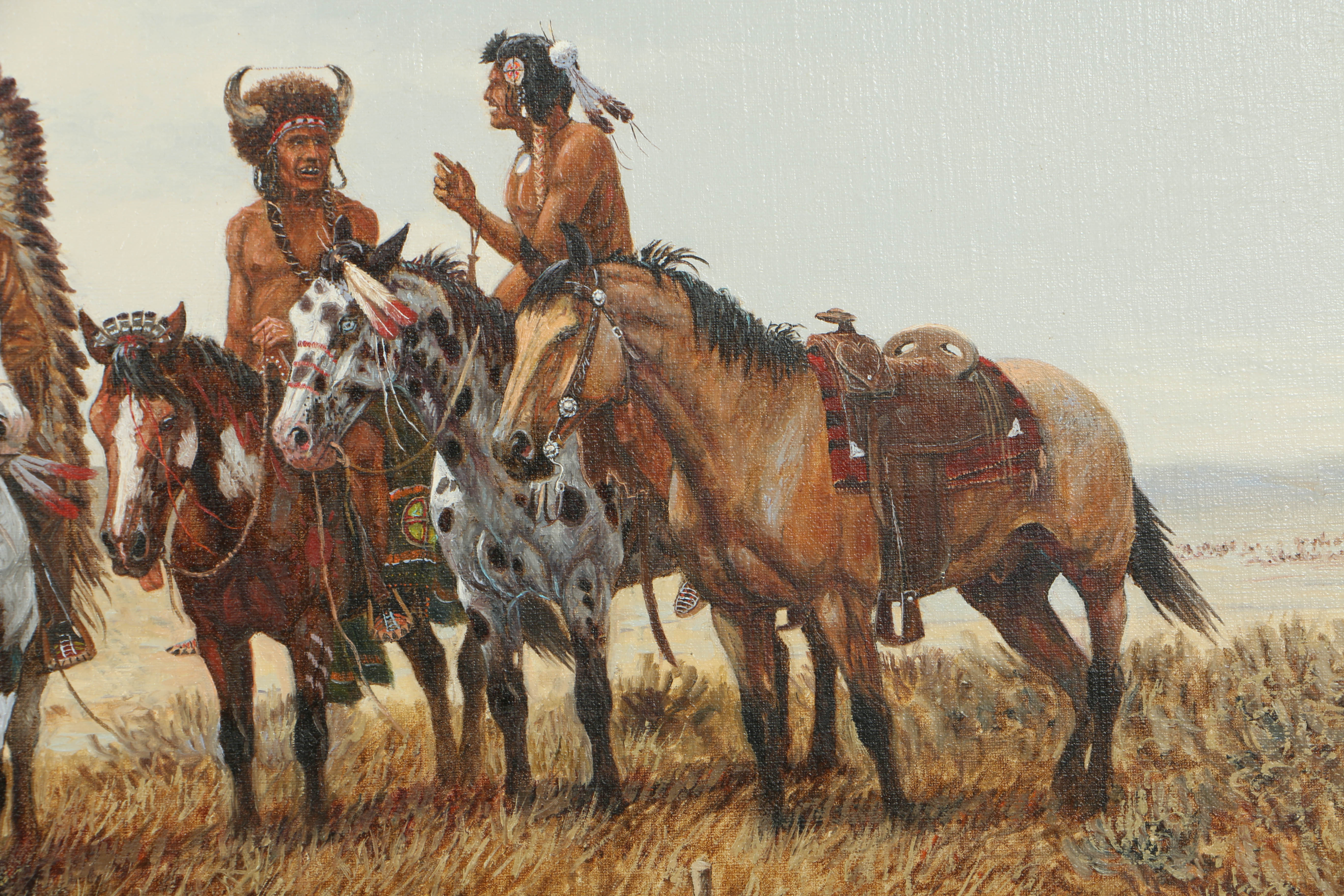 Mel Bradshaw Oil Painting on Canvas "Judge & Jury"