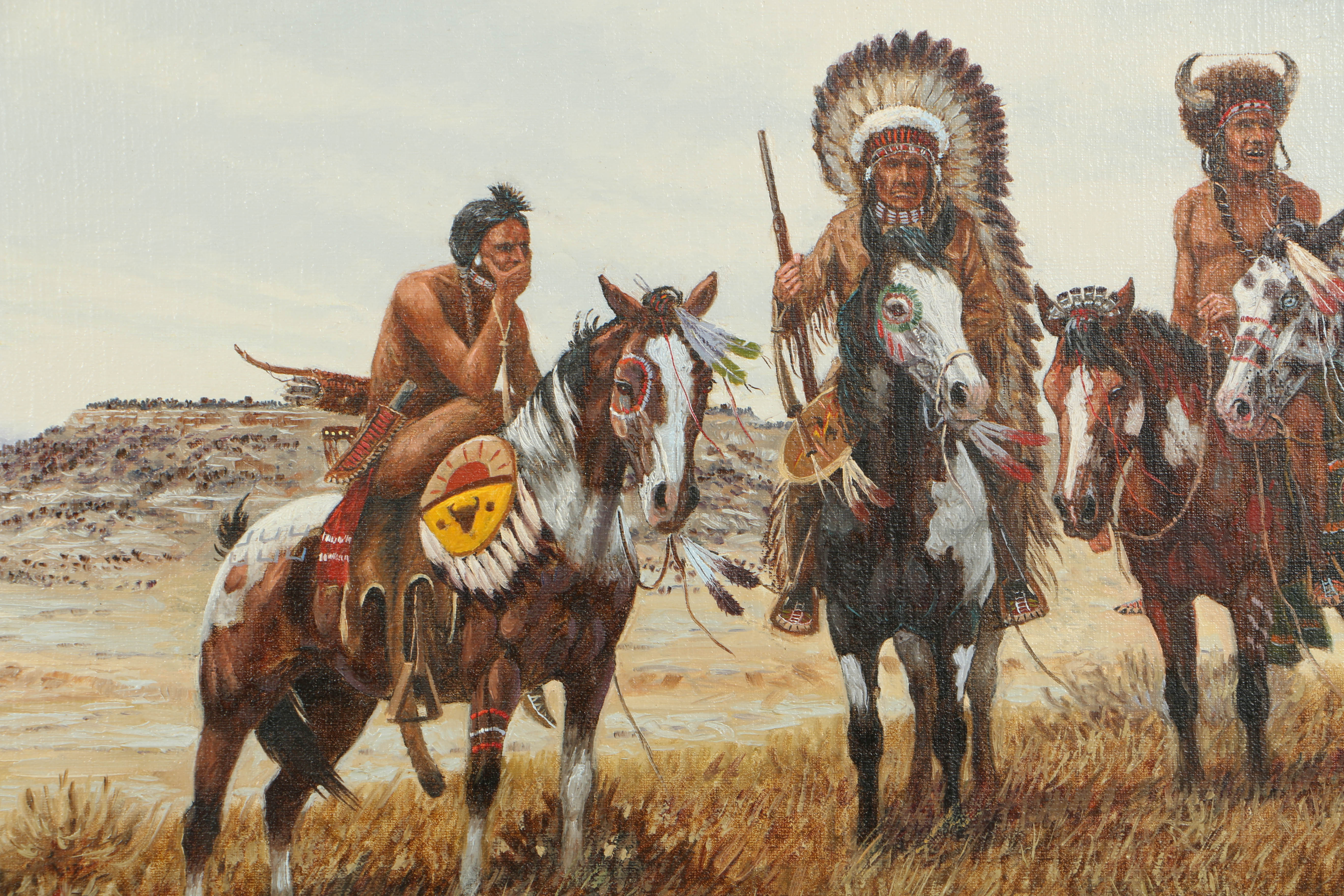 Mel Bradshaw Oil Painting on Canvas "Judge & Jury"