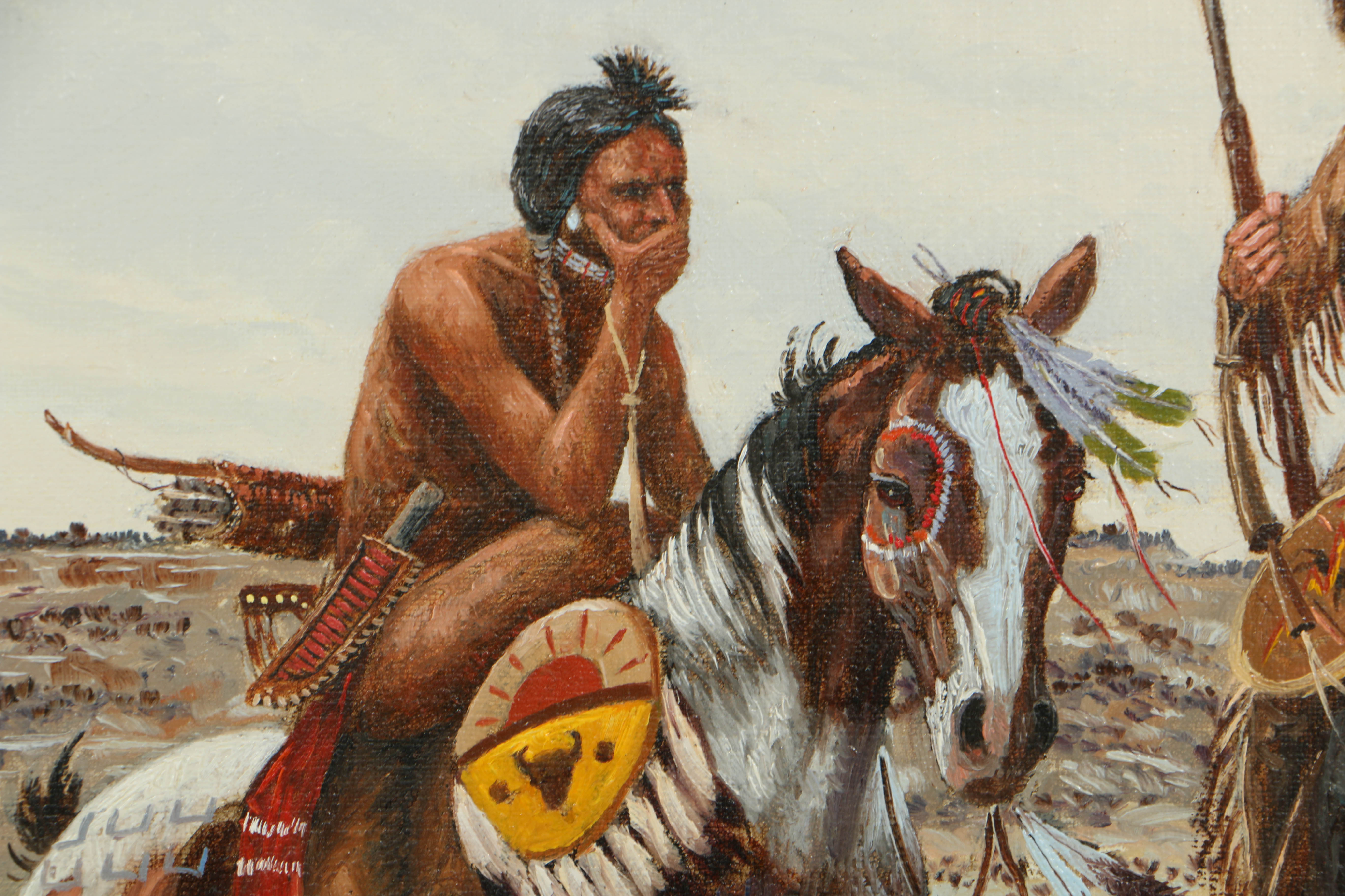 Mel Bradshaw Oil Painting on Canvas "Judge & Jury"