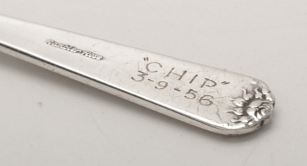 Towle Sterling Silver "Rambler Rose" Baby Flatware