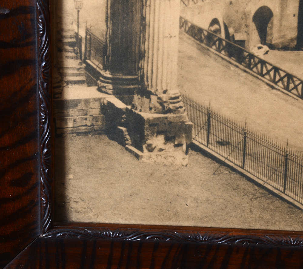 Circa 1885 Giacomo Brogi Panoramic Carbon Print "The Forum Temple Ruins, Rome"