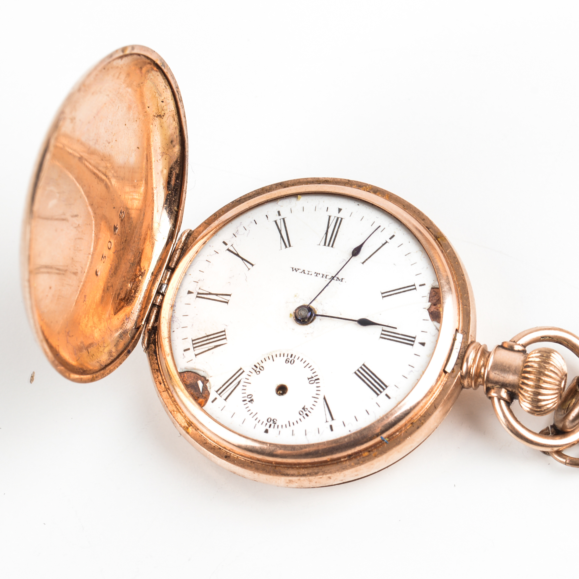 Antique Waltham 10K Yellow Gold Hunting Case Pocket Watch