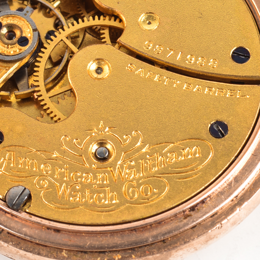 Antique Waltham 10K Yellow Gold Hunting Case Pocket Watch