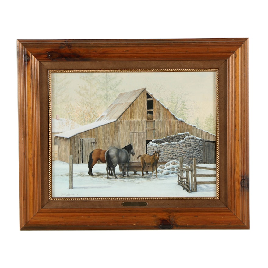 John Lofgreen Oil Painting on Canvas "The Barn"