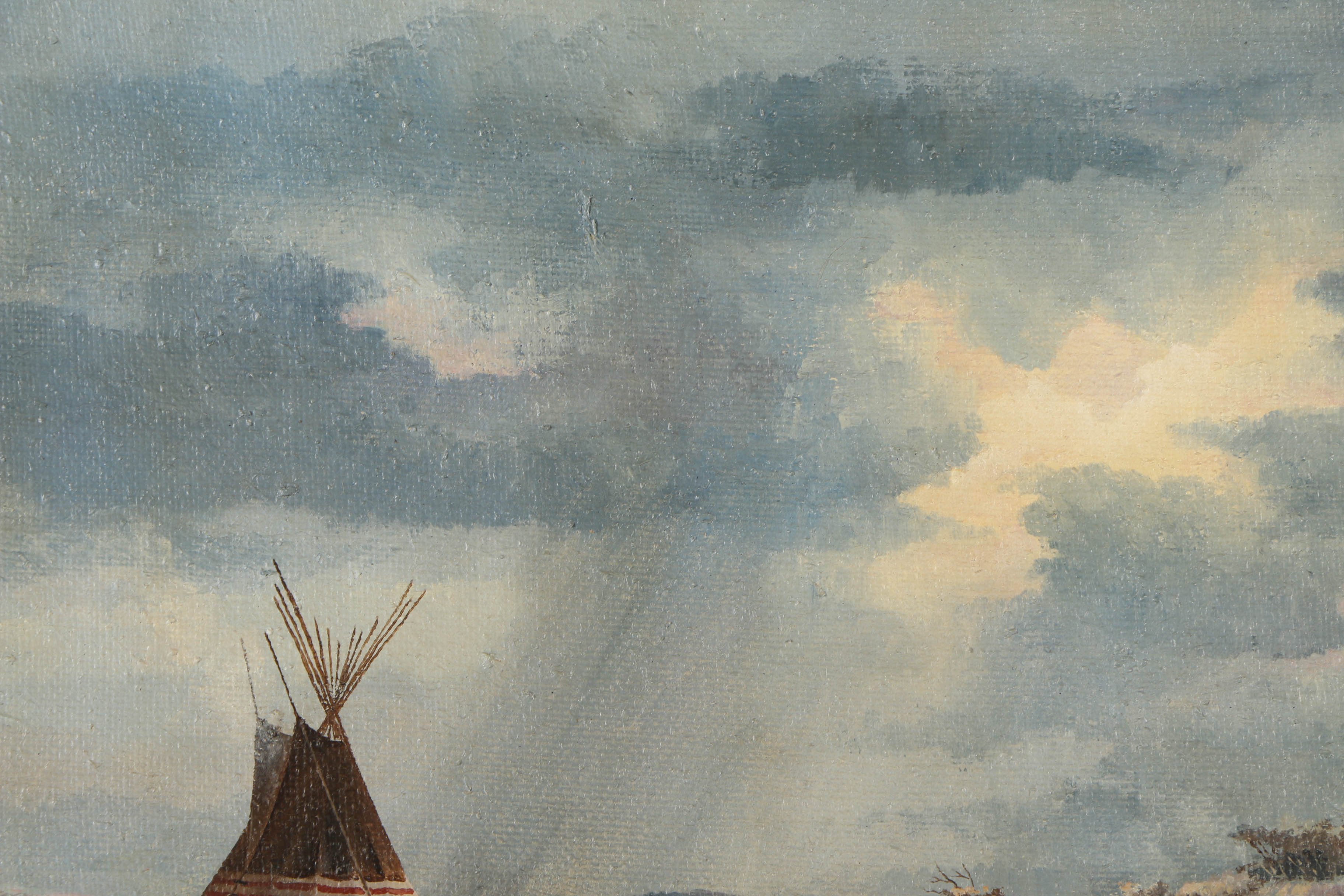 Gene Renner Mobley Oil Painting on Canvas "The Gathering Storm"