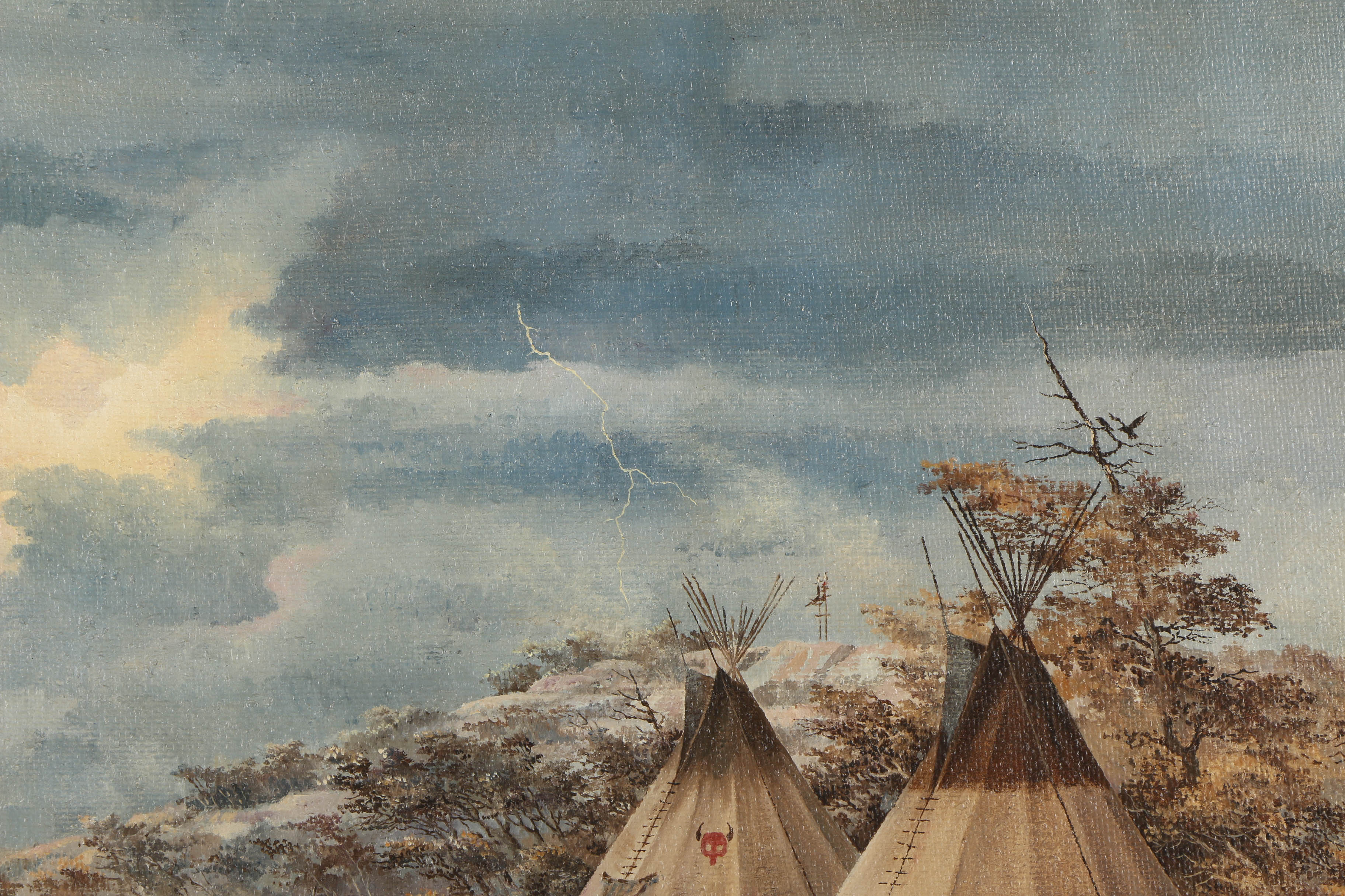 Gene Renner Mobley Oil Painting on Canvas "The Gathering Storm"